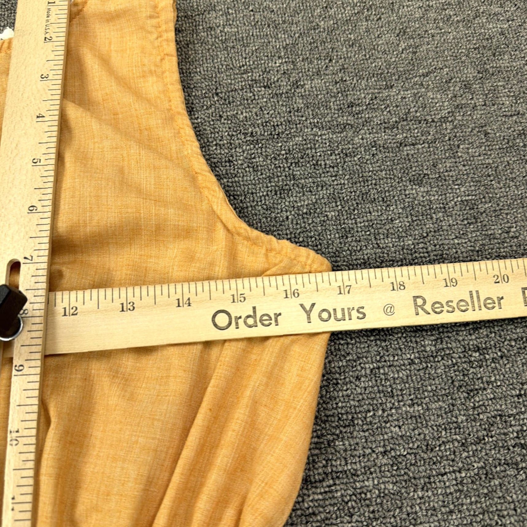Vintage A.T.U.N. Dress Womens Large Yellow Crochet Trim Sleeveless Fit & Flare Sundress Size L / US 10 / IT 46 - 8 Thumbnail