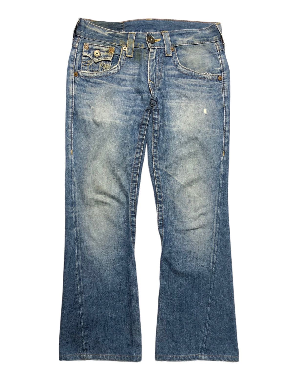 image of Rock Revival x True Religion Vintage True Religion Joey Flared Denim Pants in Light Blue Wash (Size