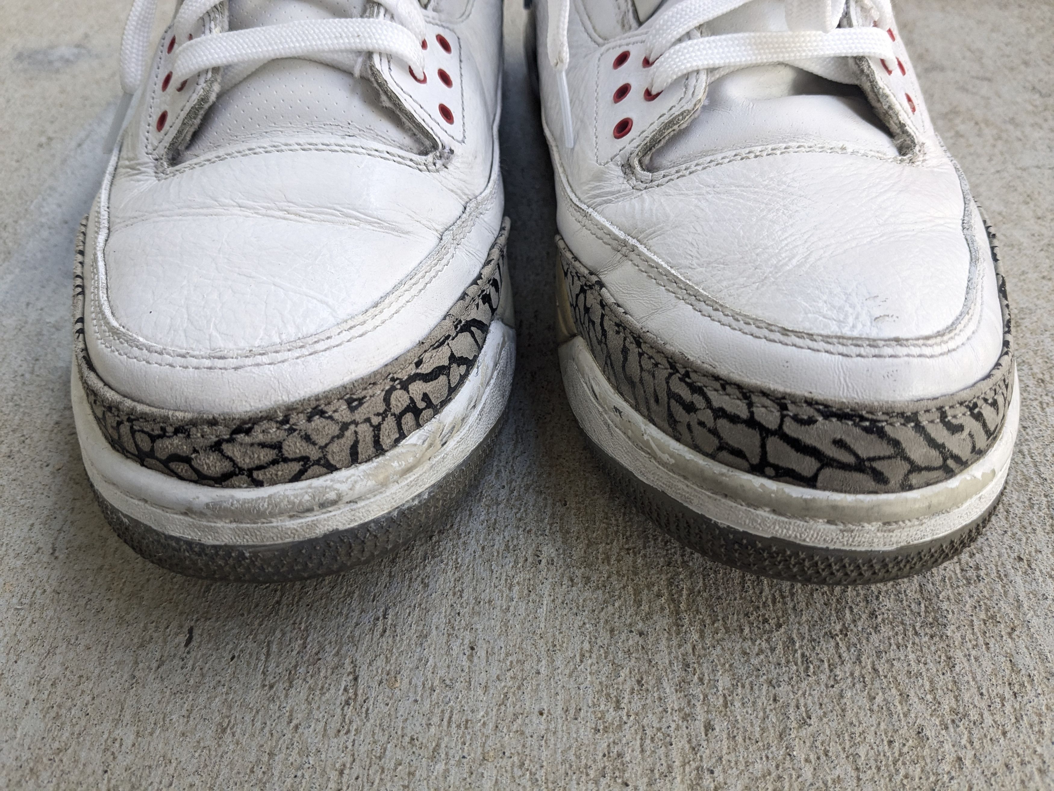 Jordan Brand Nike Air Jordan Retro 3 White Cement 13 2011 136064-105 Size US 13 / EU 46 - 2 Thumbnail