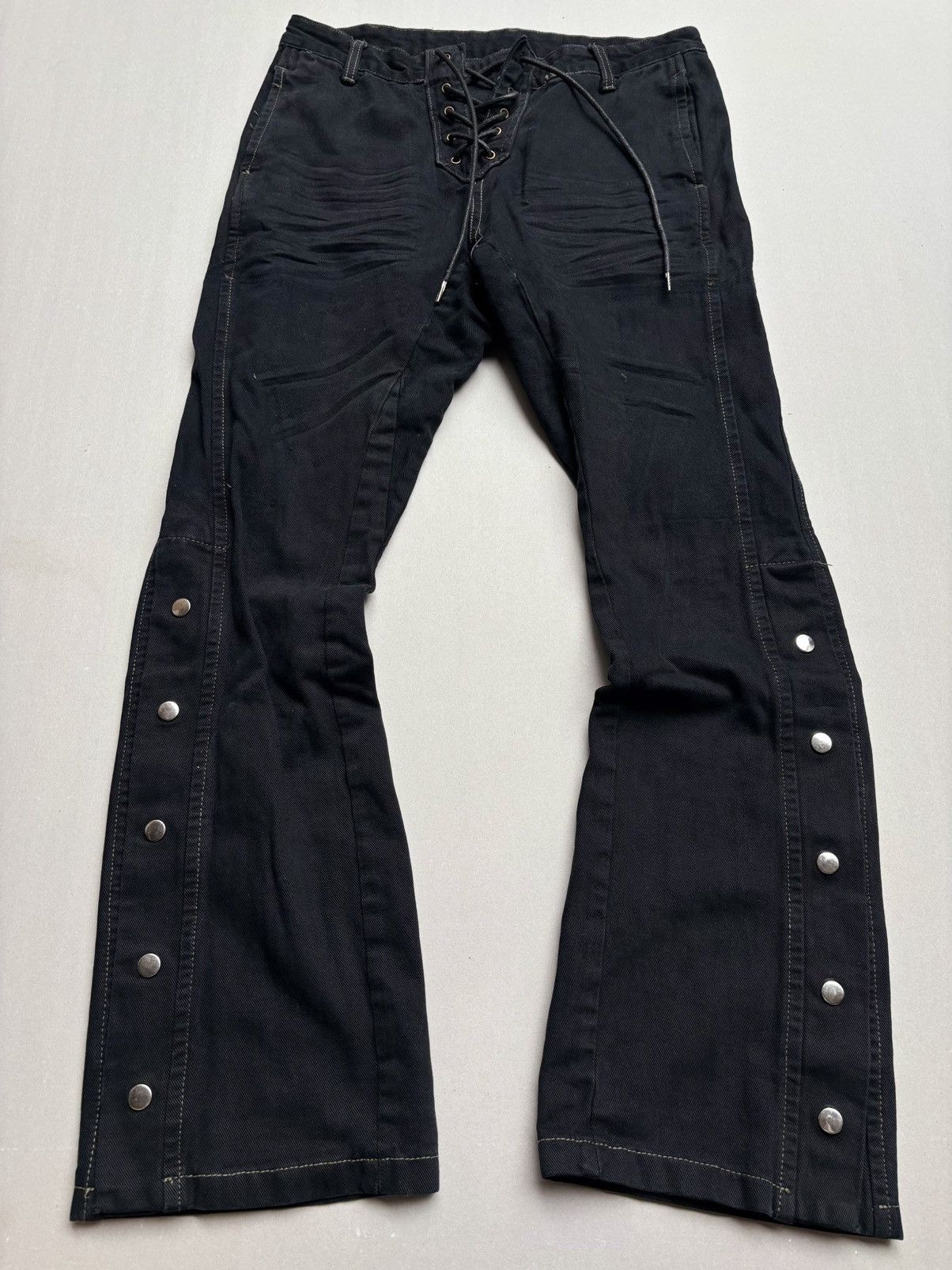 VERTGARMENT lace up flare jeans