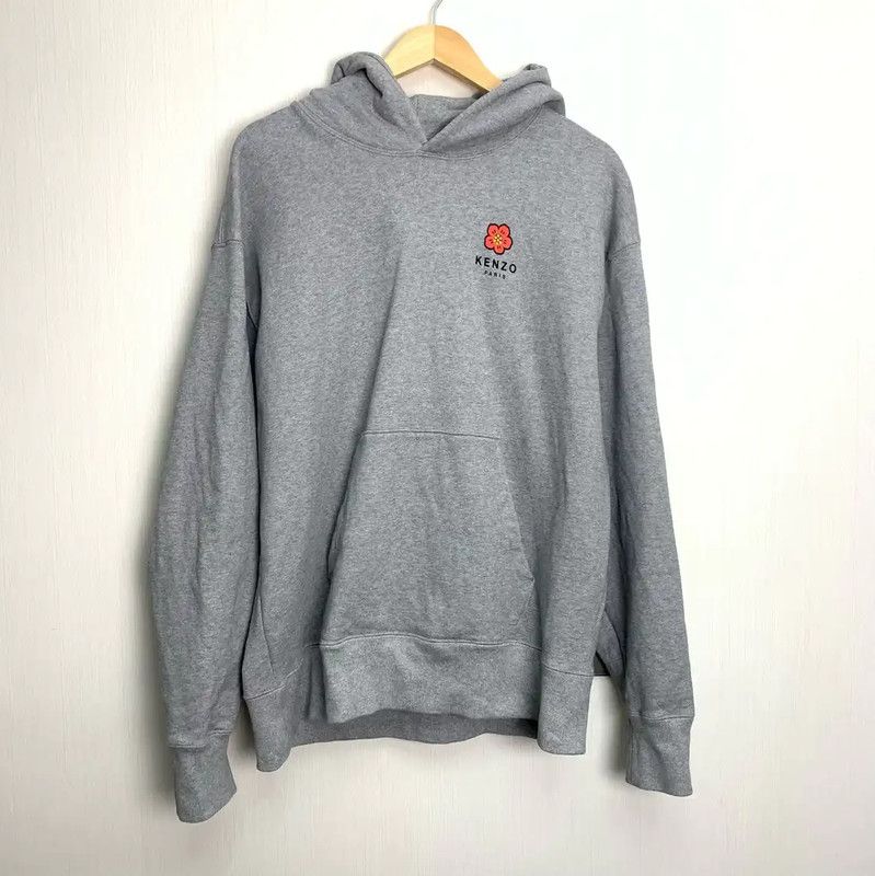 Kenzo KENZO Gray Cotton Printed Women's Hoodie 0089 Size L / US 10 / IT 46 - 1 Thumbnail