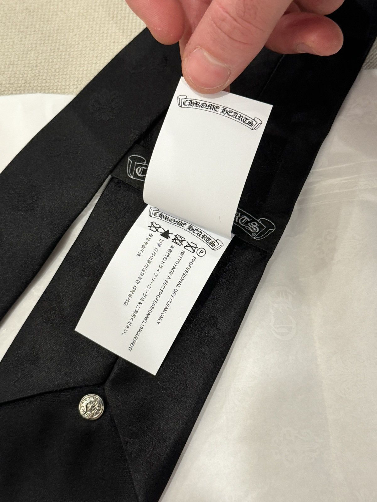 Chrome Hearts Chrome Hearts Multi Logo Monogram Silk Tie Size ONE SIZE - 7 Thumbnail