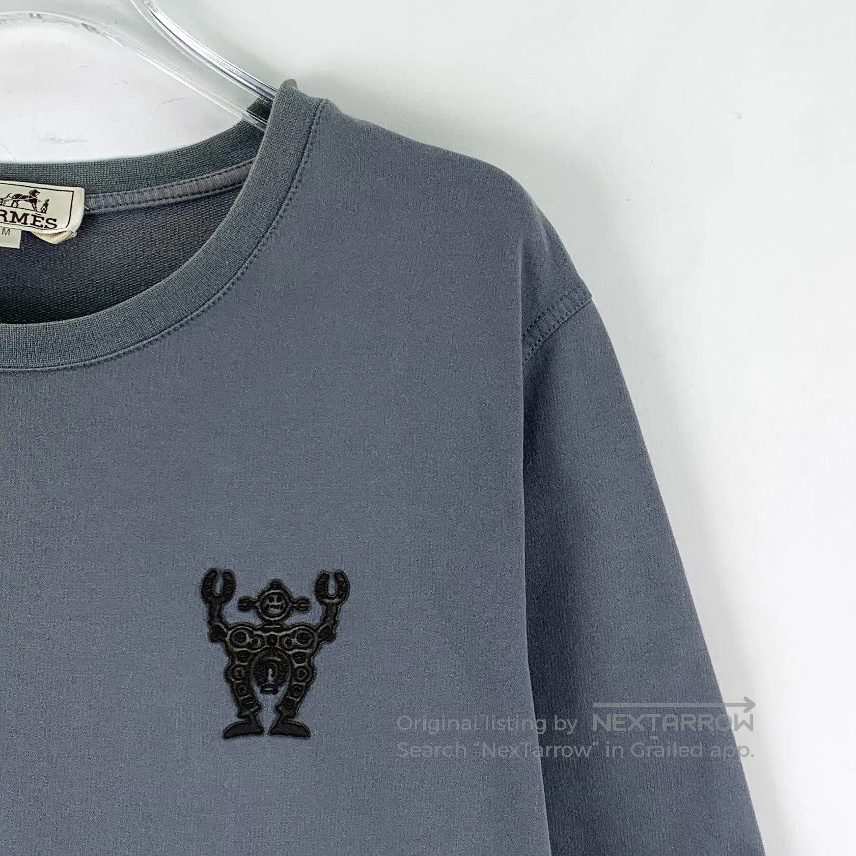 Hermes Hermes Blue robot embroidery cotton crew neck short-sleeve Size US M / EU 48-50 / 2 - 3 Thumbnail