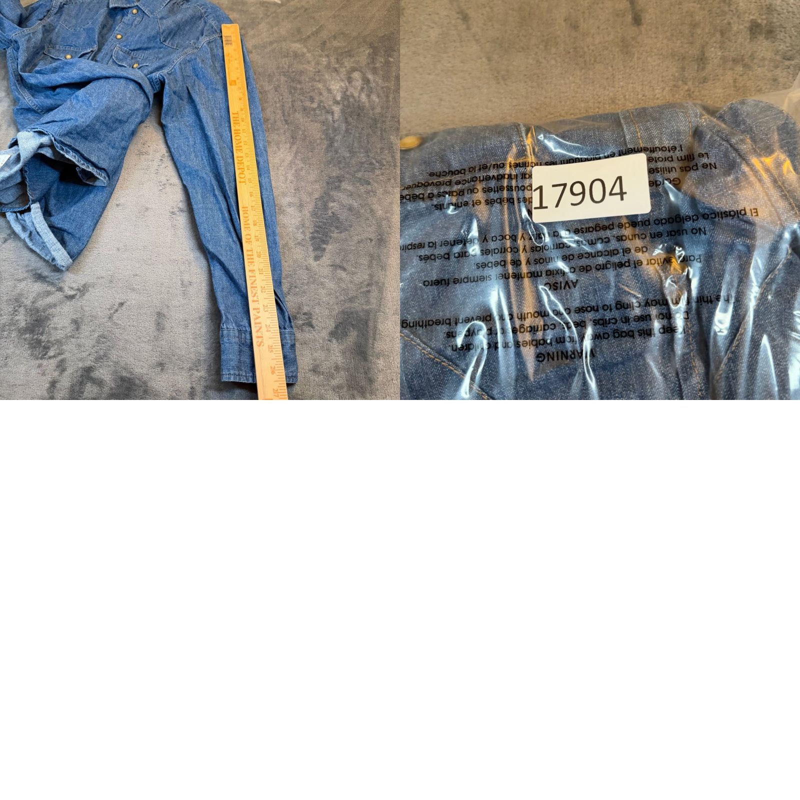 Weatherproof VINTAGE Weatherproof Shirt Denim Blue Western Snap Front Mens Large Size US L / EU 52-54 / 3 - 8 Thumbnail