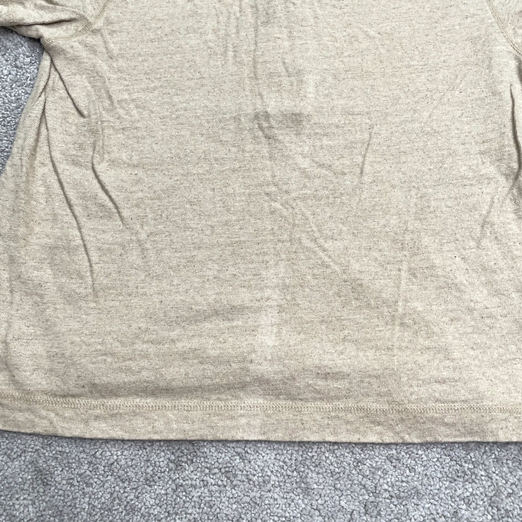 Vintage VINTAGE Lizwear Linen Blend Henley Shirt Womens Large Beige Short Sleeve Casual Knit Top Size L / US 10 / IT 46 - 5 Thumbnail