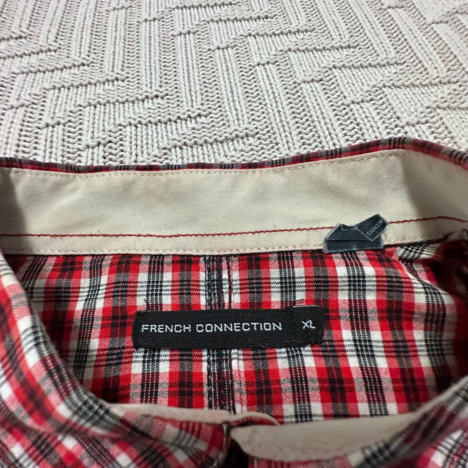 French Connection French Connection red plaid button down Size US XL / EU 56 / 4 - 5 Thumbnail