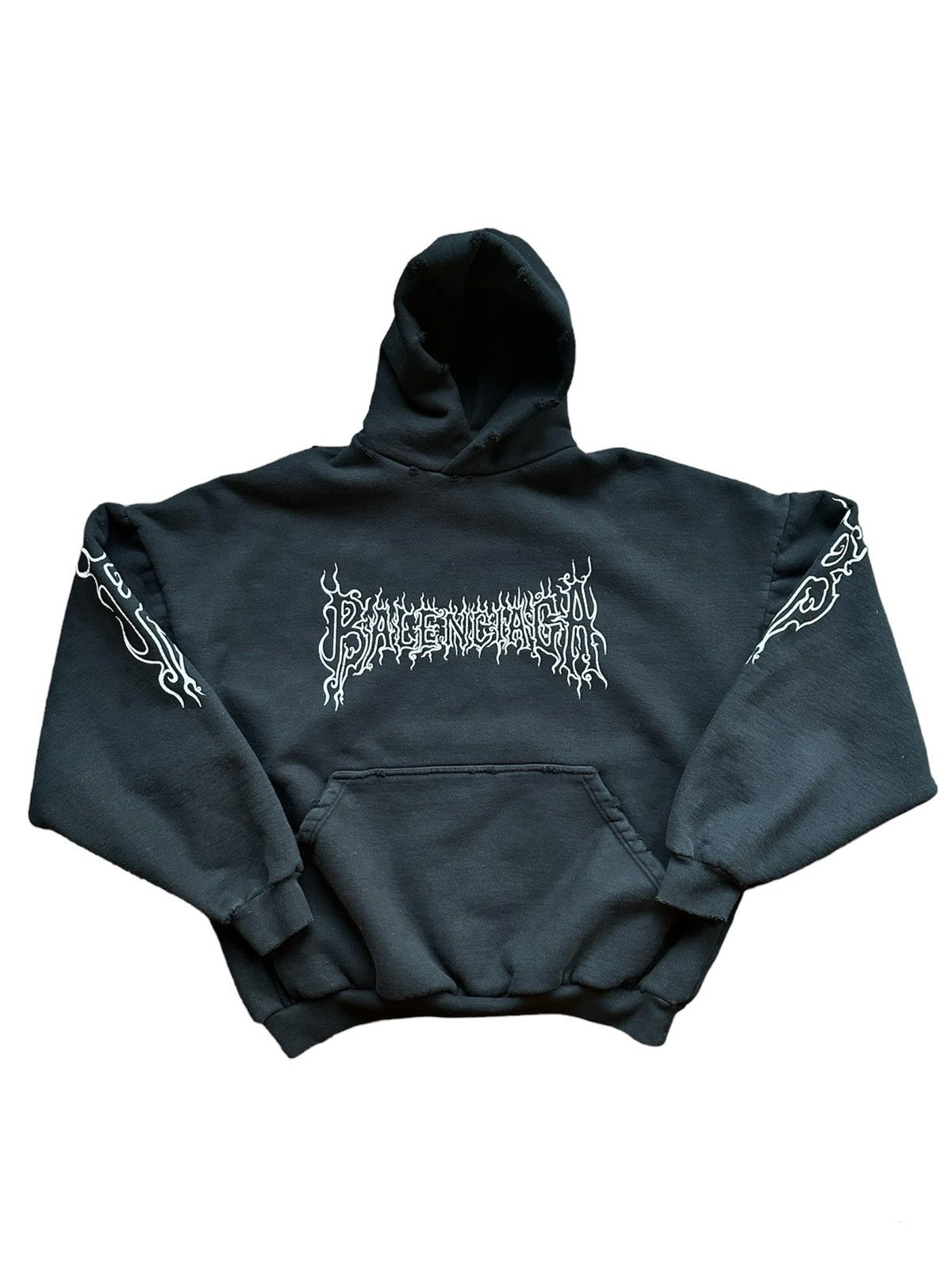 image of Balenciaga Darkwave Hoodie in Black, Men's (Size Medium)