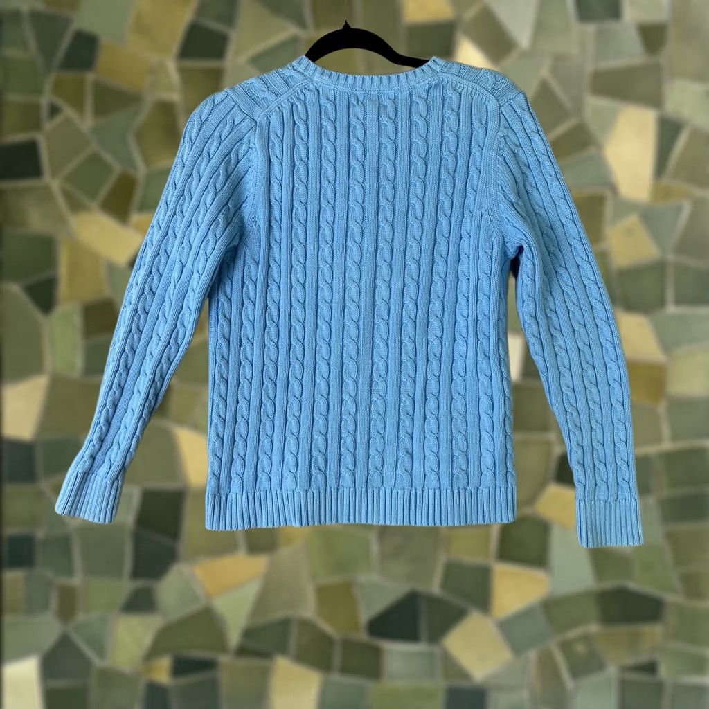 Vintage VINTAGE LL Bean Cardigan Sweater Womens M Blue Cable Knit Button Front Preppy Y2K Size M / US 6-8 / IT 42-44 - 1 Thumbnail