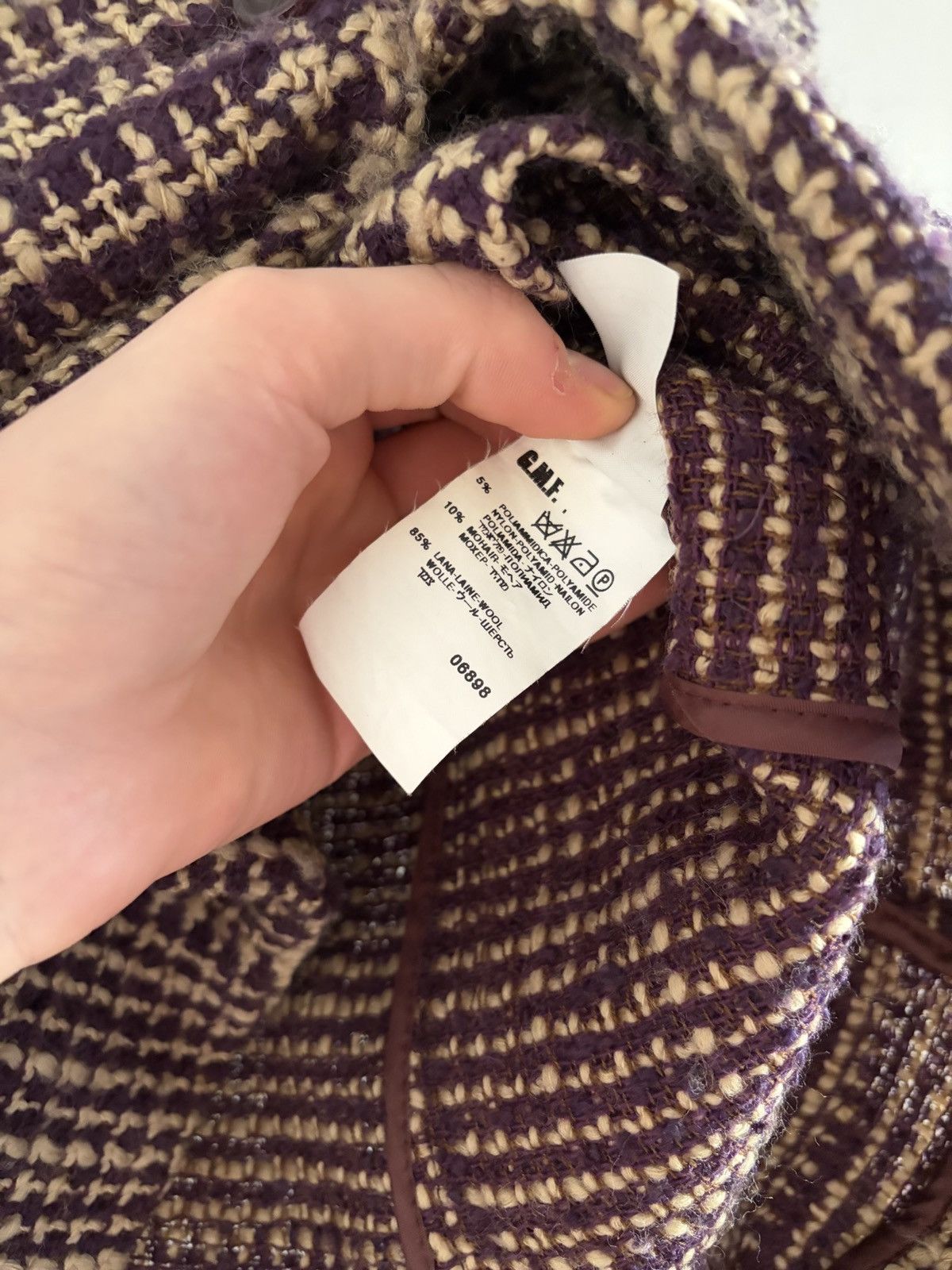 Gianfranco Ferre Gianfranco Ferré Studio Cropped Wool Tweed Blazer Size L / US 10 / IT 46 - 5 Thumbnail