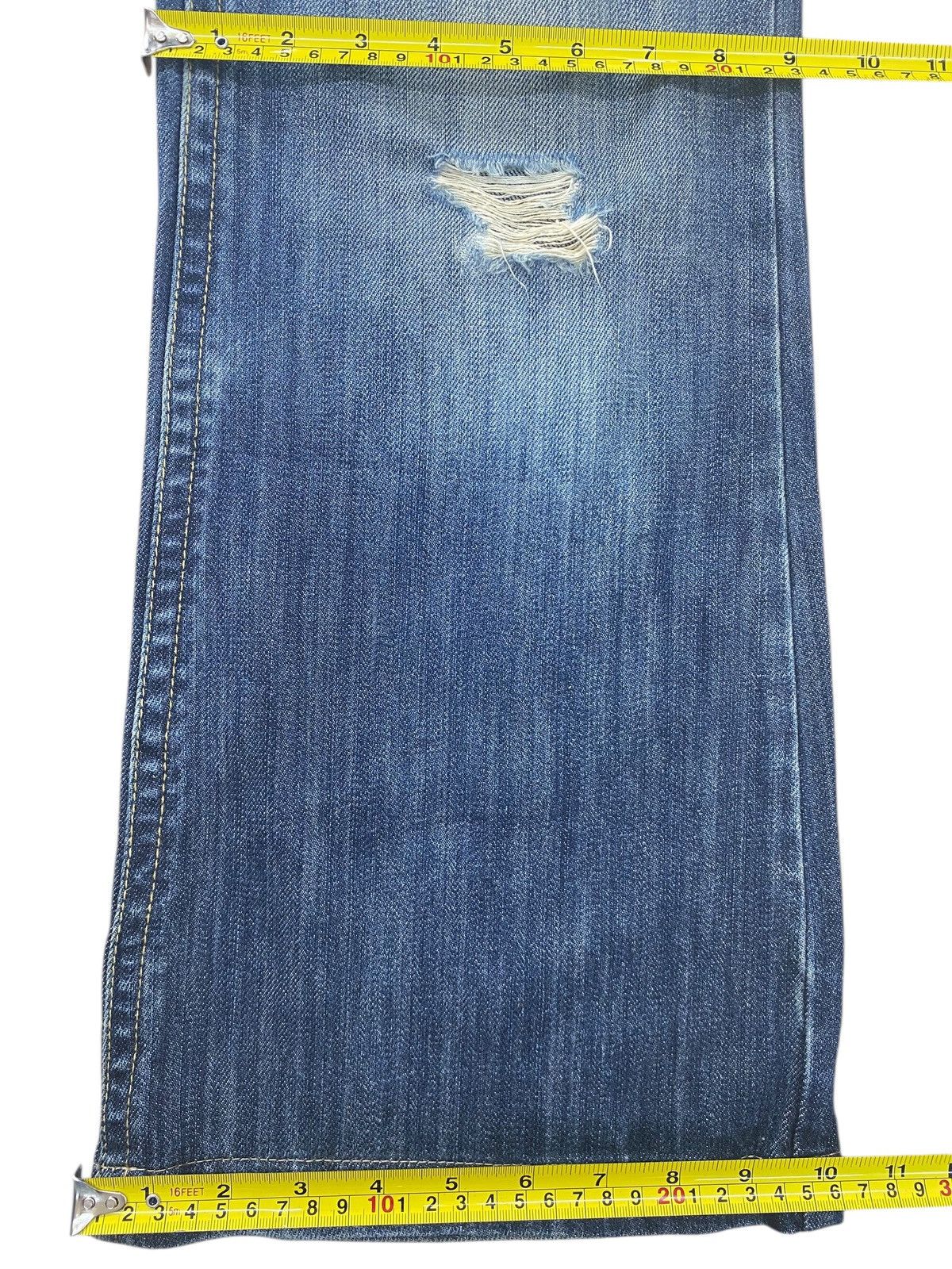 Japanese Brand Japanese Brand Faded Wash Ripped Style Boot Cut Jeans Size US 28 / EU 44 - 10 Thumbnail