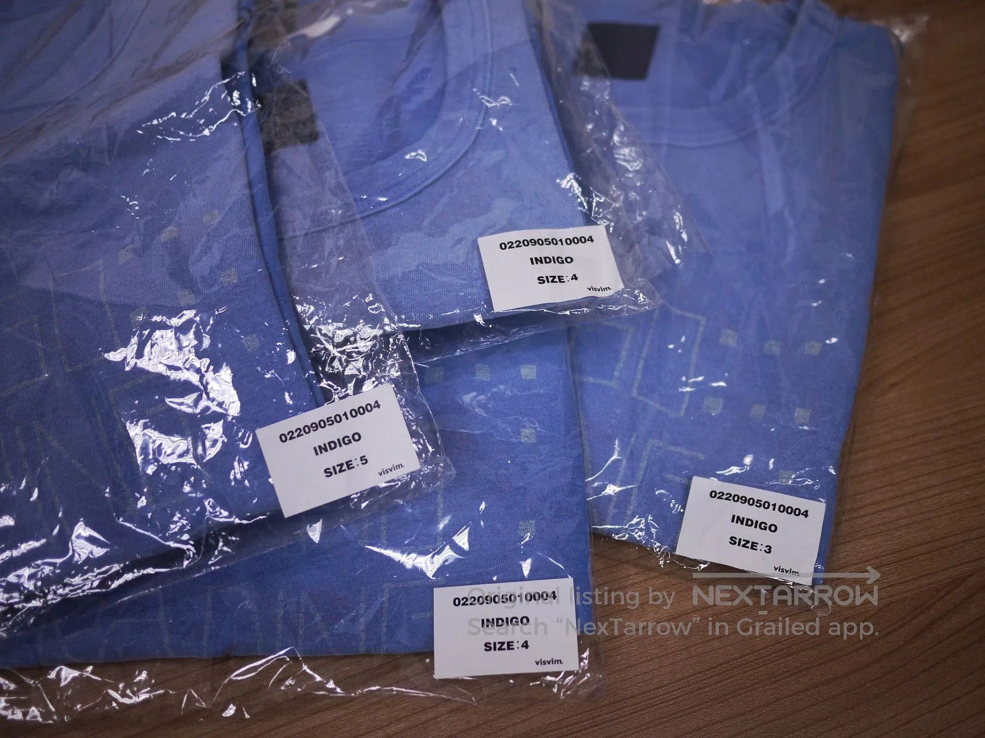 Visvim Blue Gradient Indigo Camping Trading Post T-Shirt. Size US XL / EU 56 / 4 - 9 Thumbnail