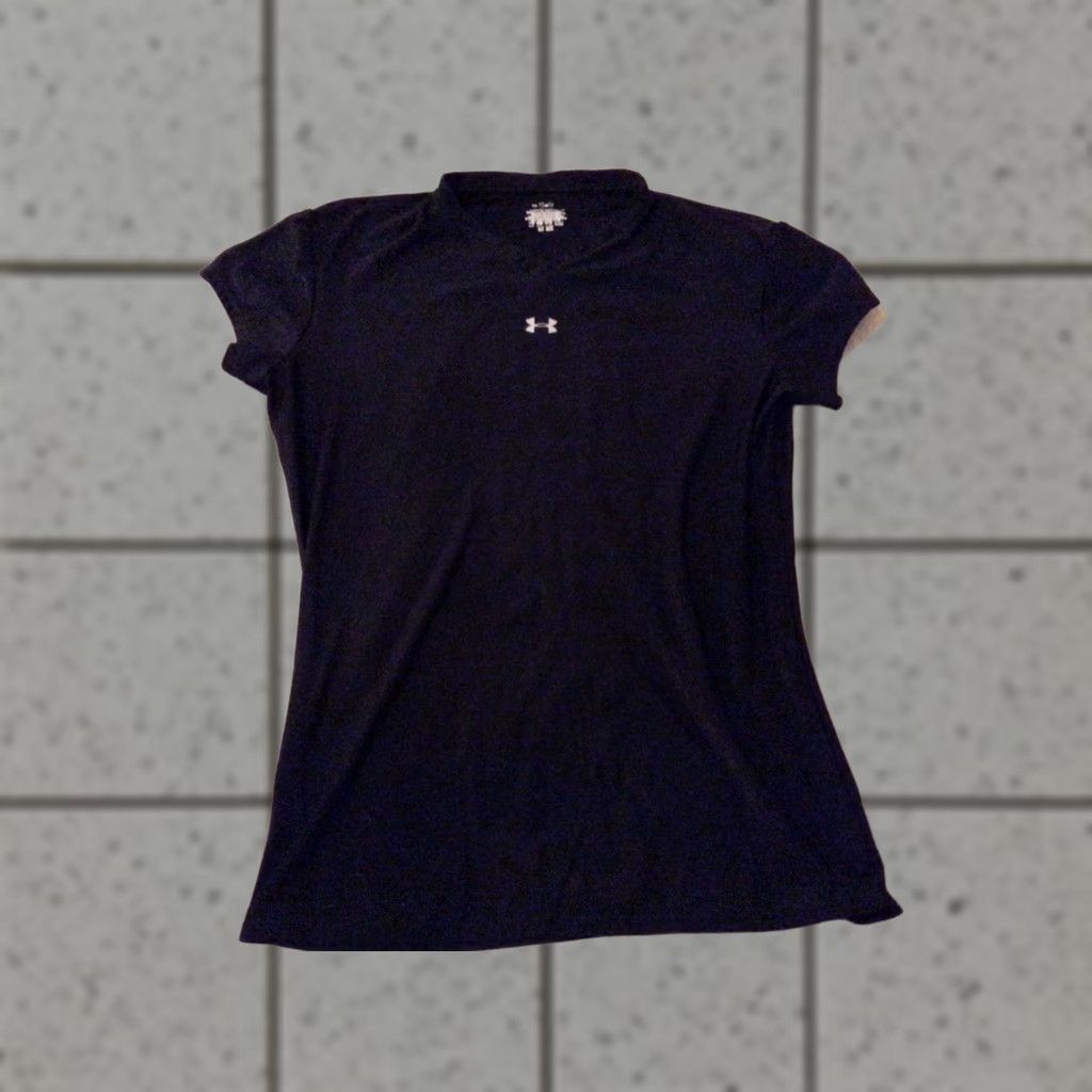 Under Armour VINTAGE Under Armour Shirt Womens L Black Athletic Shirt Size L / US 10 / IT 46 - 1 Thumbnail