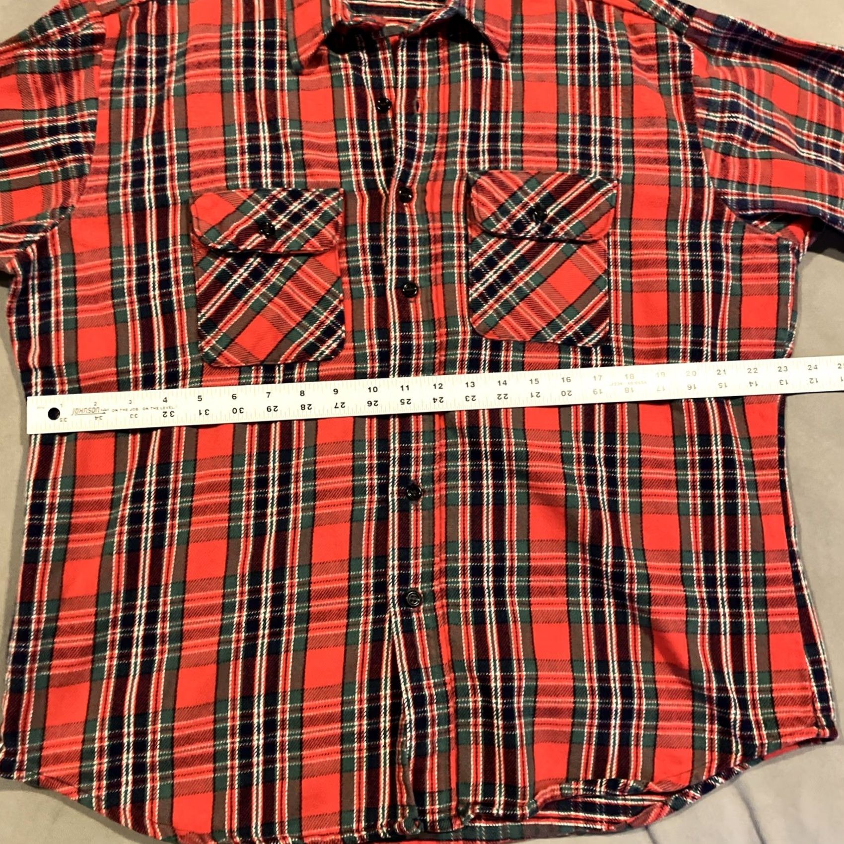 Vintage VINTAGE WearGuard Shirt XL Red Heavyweight Plaid Button Up Flannel Men's Size Size US XL / EU 56 / 4 - 5 Thumbnail