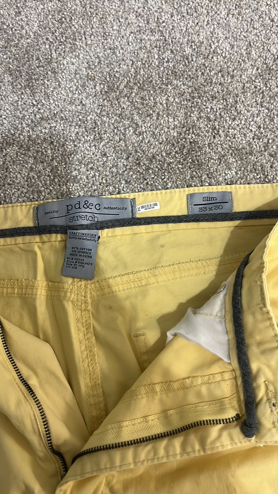 PD&C PD&C Yellow Stretch Jeans Size US 33 - 2 Thumbnail