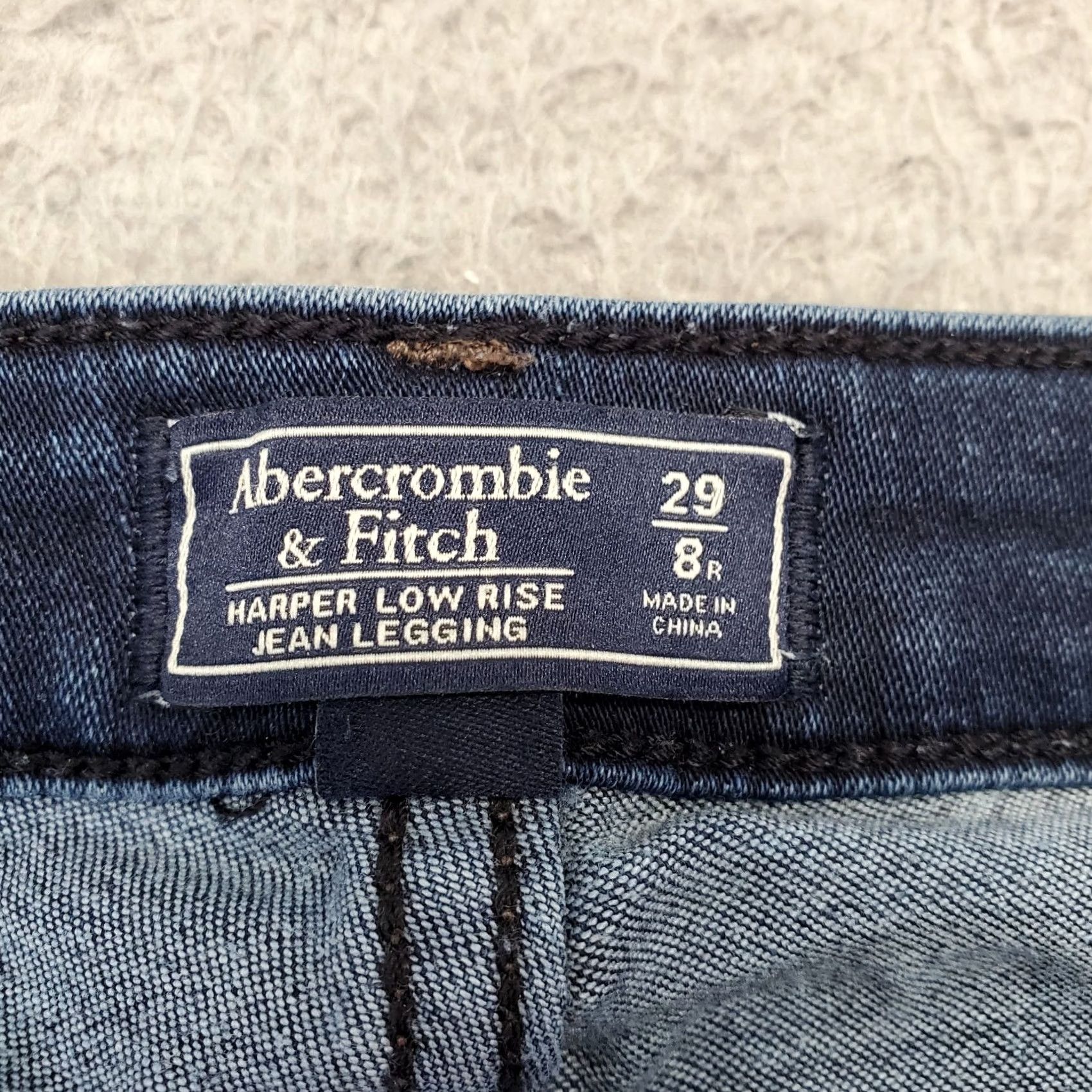 Abercrombie & Fitch Abercrombie & Fitch Womens Jeans 29/8 Blue Denim Harper Low Rise Stretch Skinny Regular Size 8 WW Men? Size 30" / US 8 / IT 44 - 6 Thumbnail