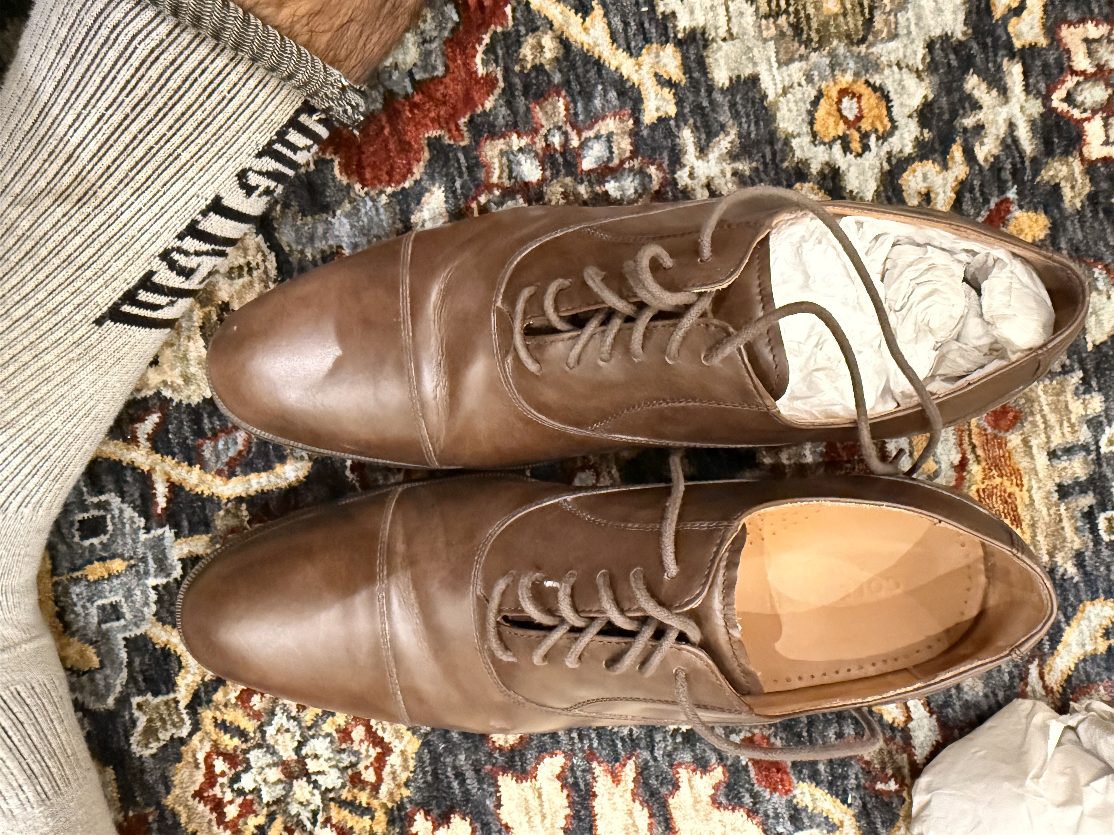 Lace up brown shoes