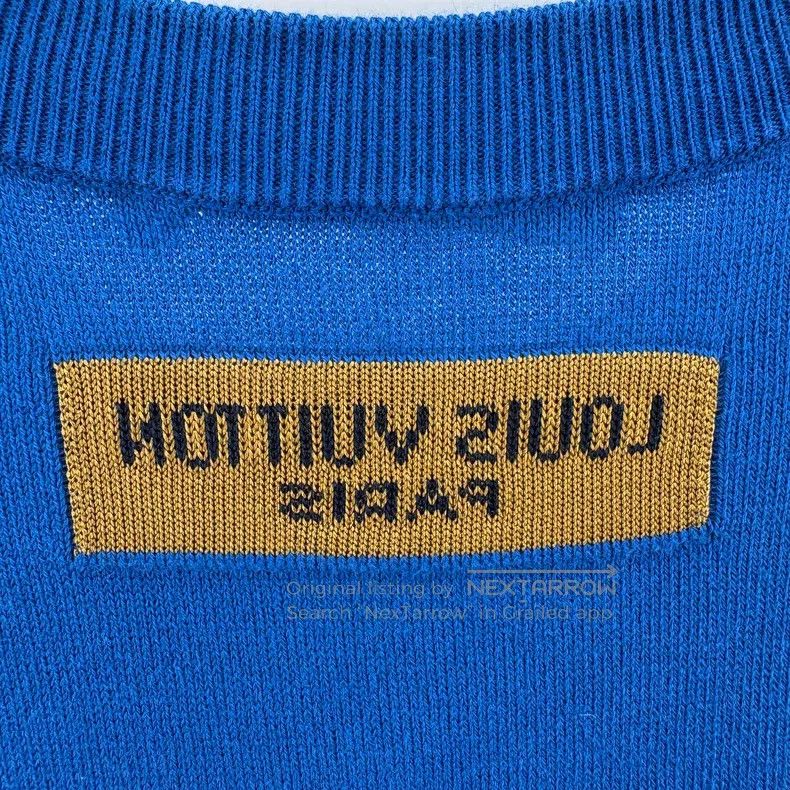 Louis Vuitton Louis Vuitton Blue knit logo short sleeve Size US L / EU 52-54 / 3 - 4 Thumbnail