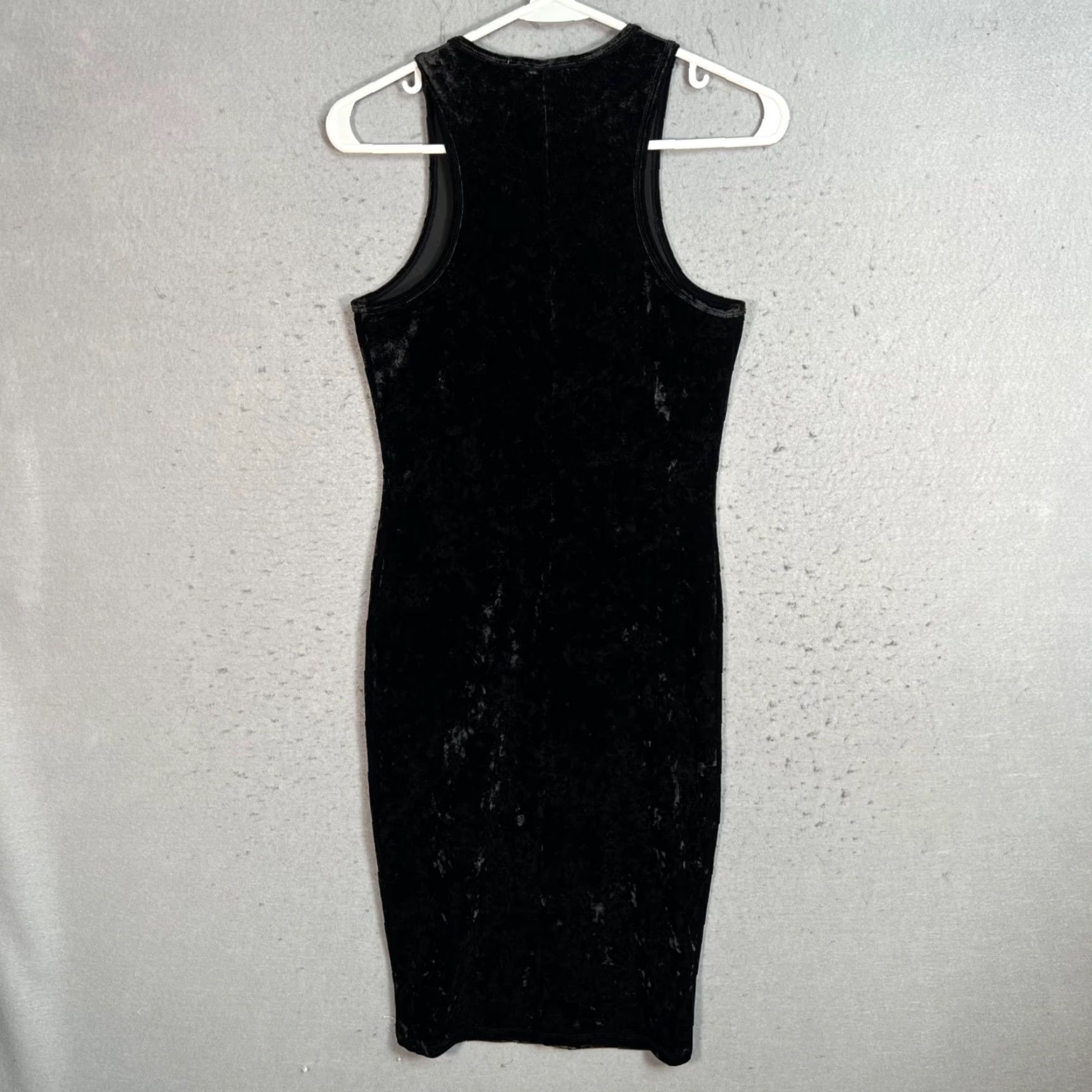 Forever 21 FOREVER 21 Womens Midi Velvet Sleeveless Bodycon Dress Black M Size M / US 6-8 / IT 42-44 - 2 Thumbnail