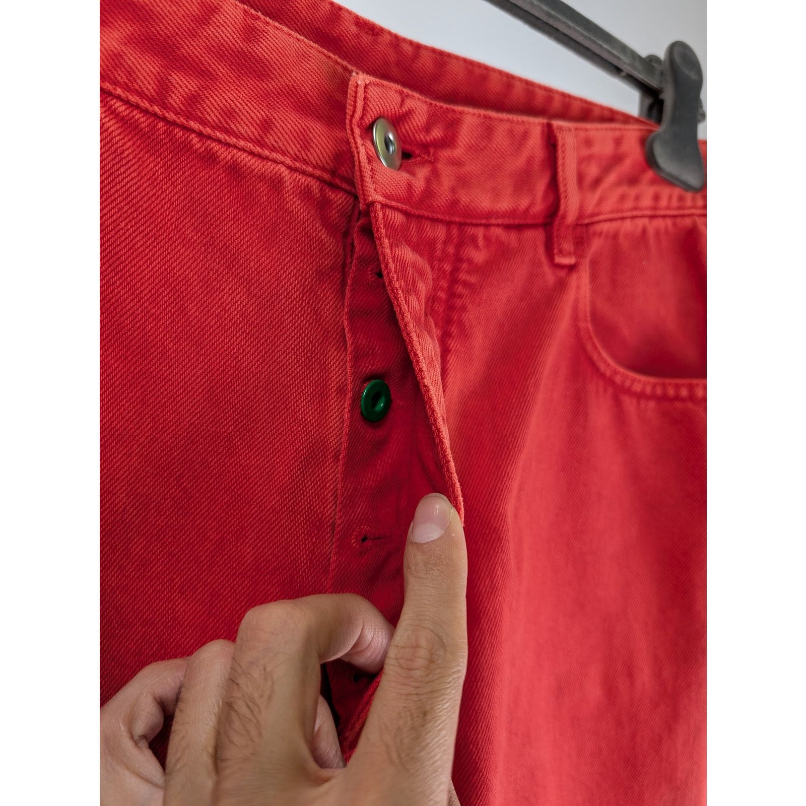 Bottega Veneta o1rshd1 Faded Colour Wash Denim Jean in Deep Red Size US 32 / EU 48 - 7 Thumbnail