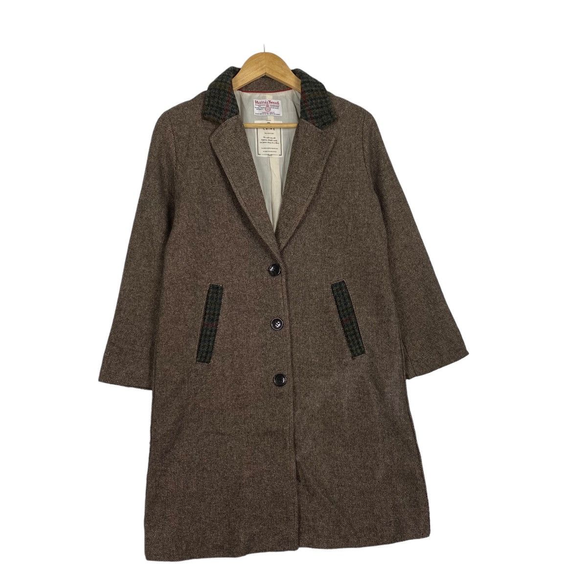 Japanese Brand Harris Tweed X Chime wool long coat Size S / US 4 / IT 40 - 3 Thumbnail