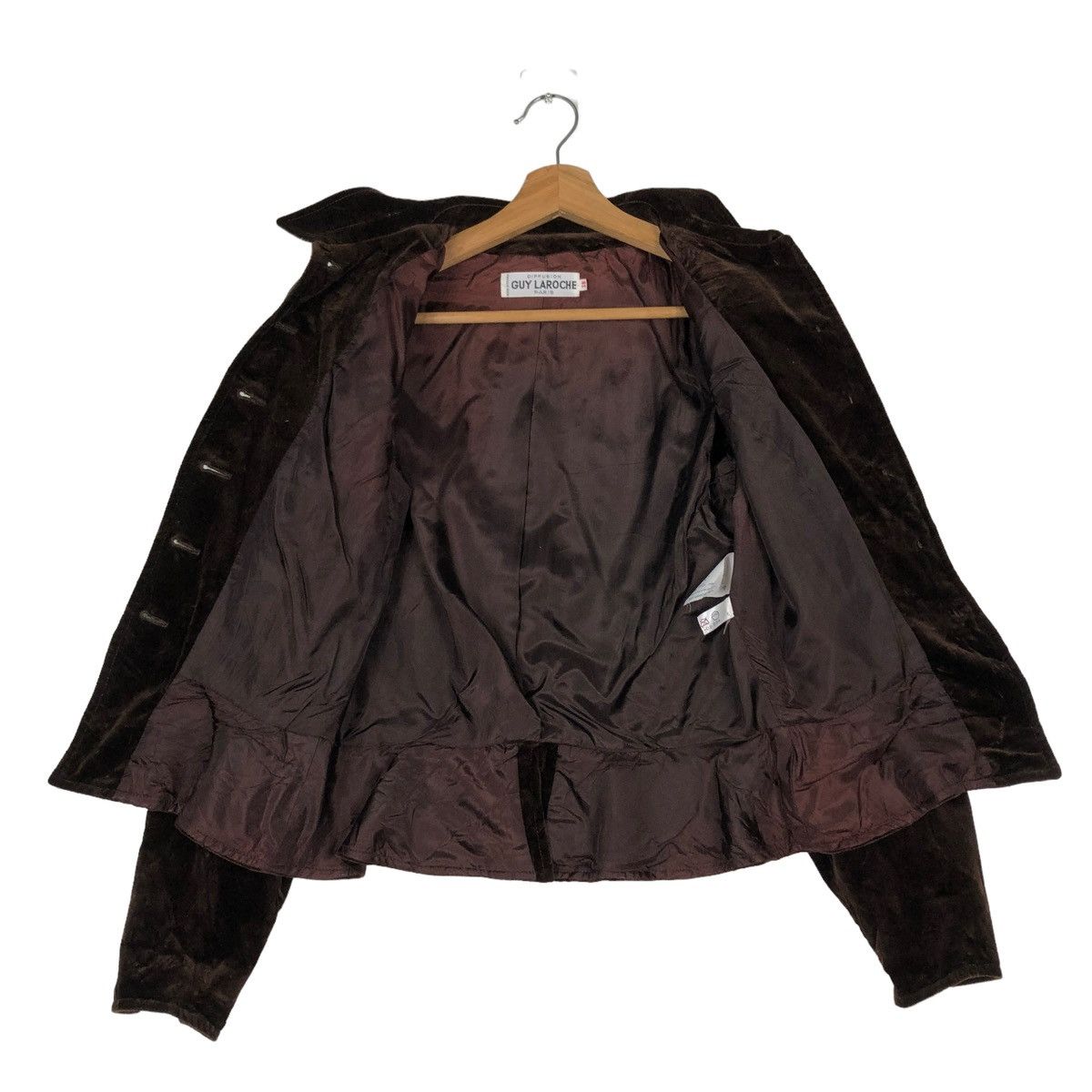 Vintage 🔥VINTAGE CROPPED VELVET JACKET DIFFUSION GUY LAROCHE PARIS Size XS / US 0-2 / IT 36-38 - 13 Thumbnail