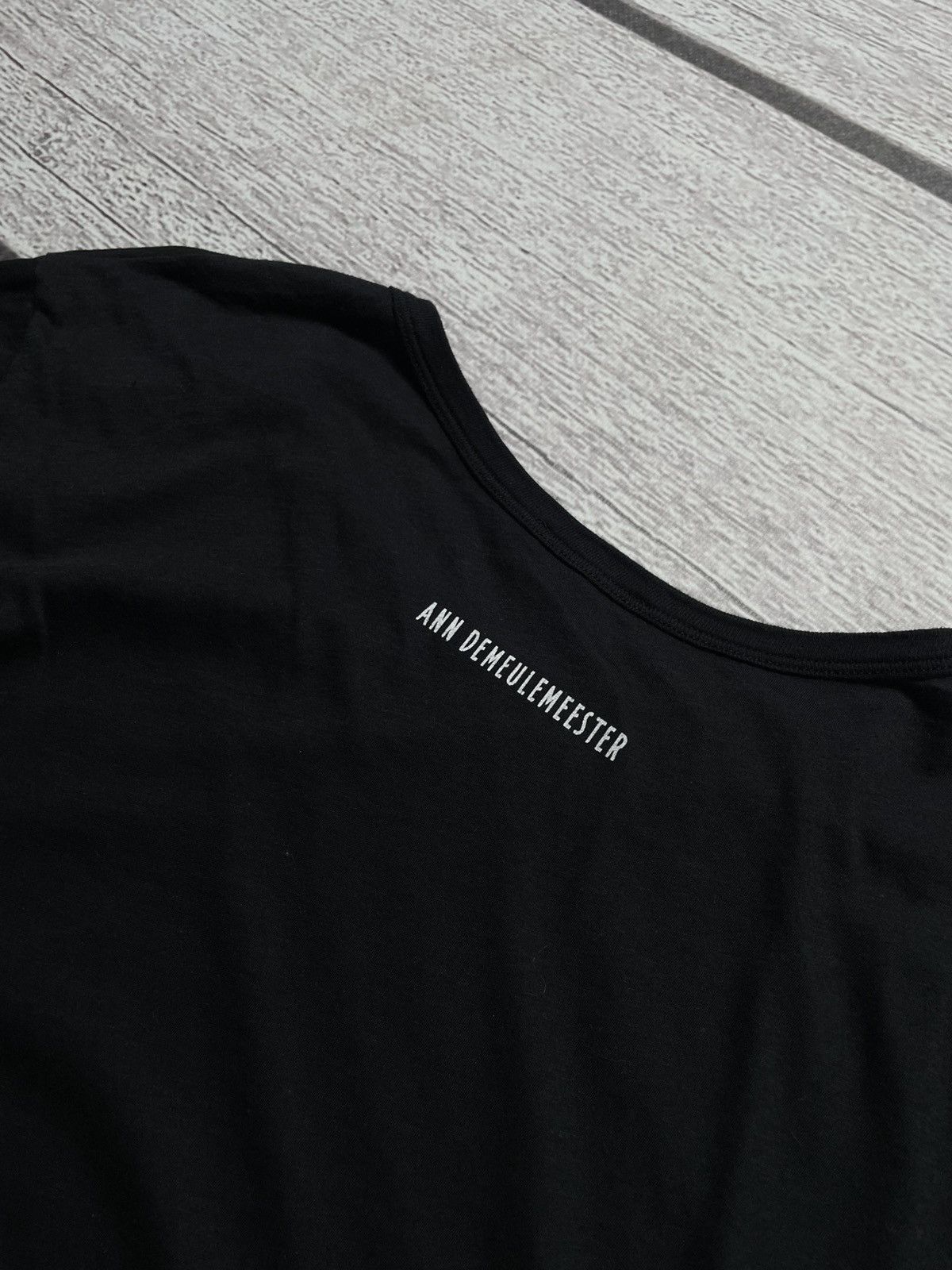 Ann Demeulemeester Ann Demeulemeester Flower Black Tee Size US M / EU 48-50 / 2 - 6 Thumbnail