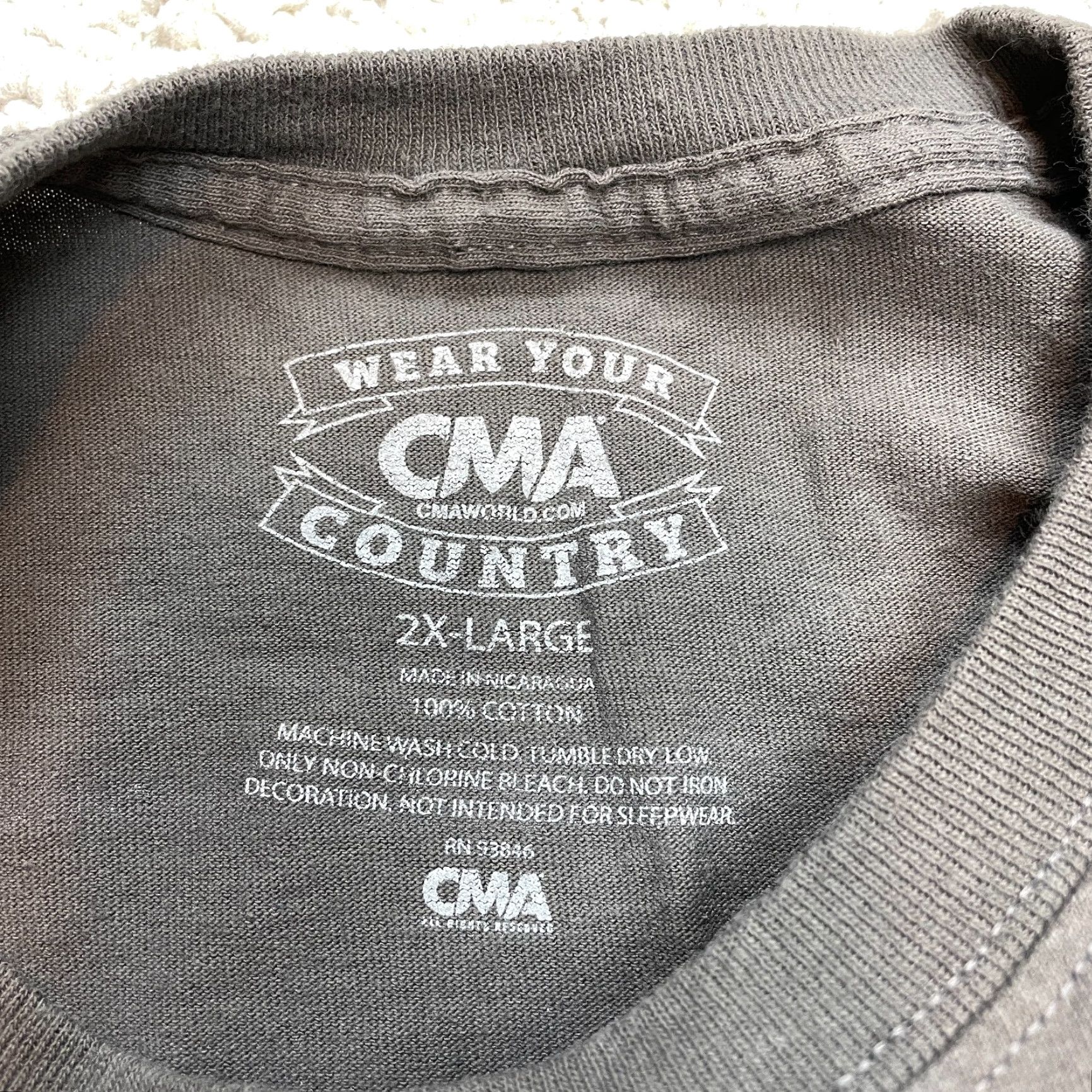 Vintage CMA World Shirt Mens 2XL Gray Short Sleeve CMA World Tee 2XL Gray Short Sleeve Men Music Size US XXL / EU 58 / 5 - 3 Thumbnail
