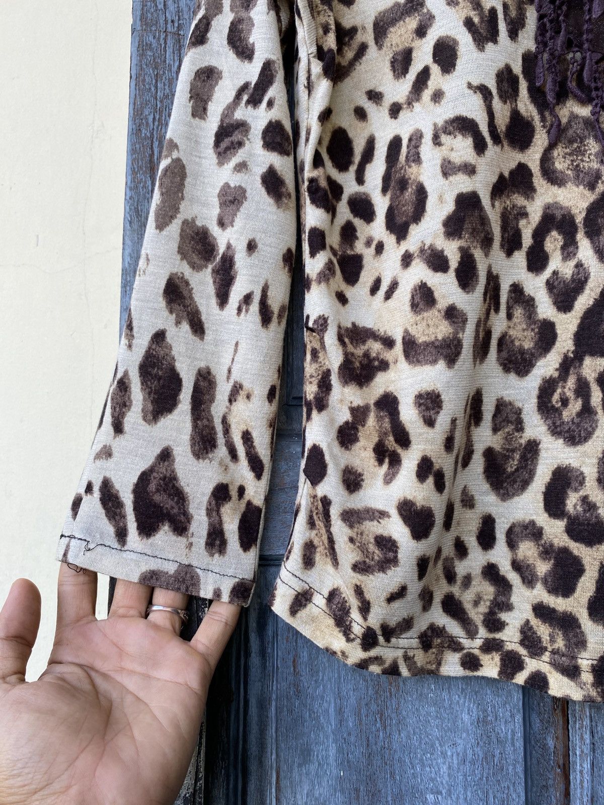 Vintage Vintage Boho Chic Ruffle Leopard Pussy Bow Blouse Japanese Size M / US 6-8 / IT 42-44 - 6 Thumbnail
