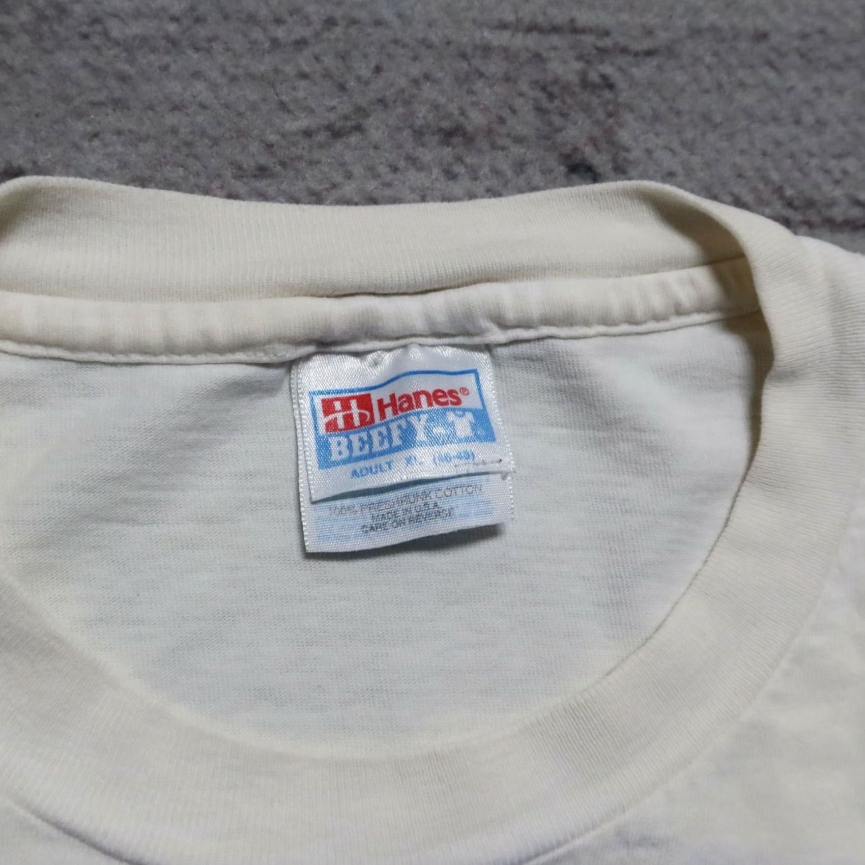 Hanes Vintage Krusty The Clown Simpsons Shirt XL Men White Hanes T-Shirt 90s Made in USA Size US XL / EU 56 / 4 - 3 Thumbnail