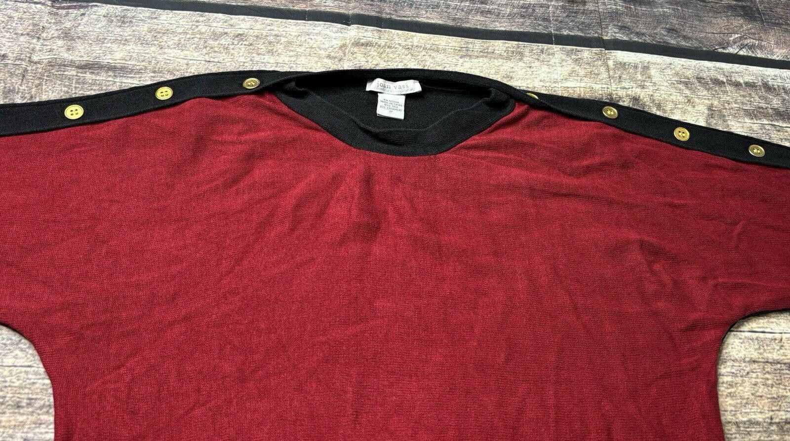 Other VTG Joan Vass Sweater Women's Large Cashmere Silk Button Size L / US 10 / IT 46 - 4 Thumbnail