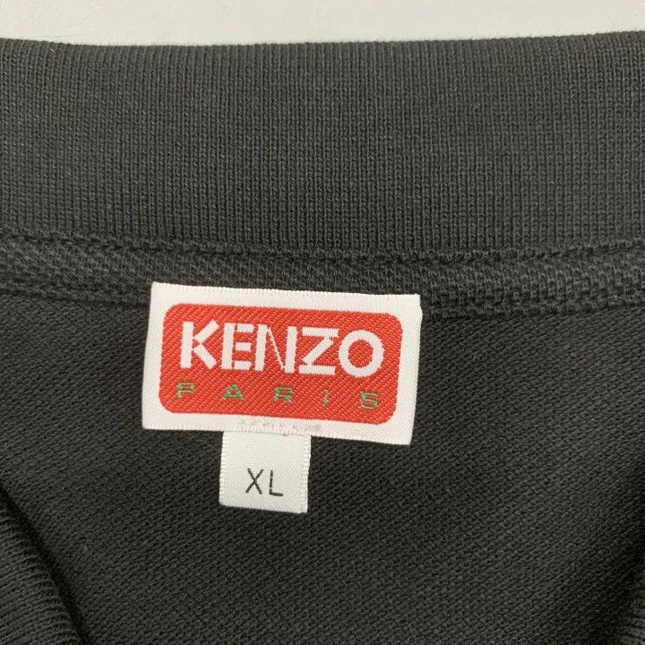 Kenzo Kenzo Black Flower Logo Embroidered Polo Shirt -2507 Size US XL / EU 56 / 4 - 3 Thumbnail