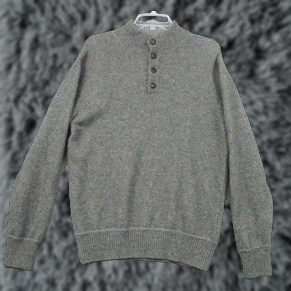 Vintage VINTAGE Daniele Blasi Sweater Mens Large Gray Wool Blend Collared Long Sleeve Italy Regular Size US L / EU 52-54 / 3 - 1 Thumbnail