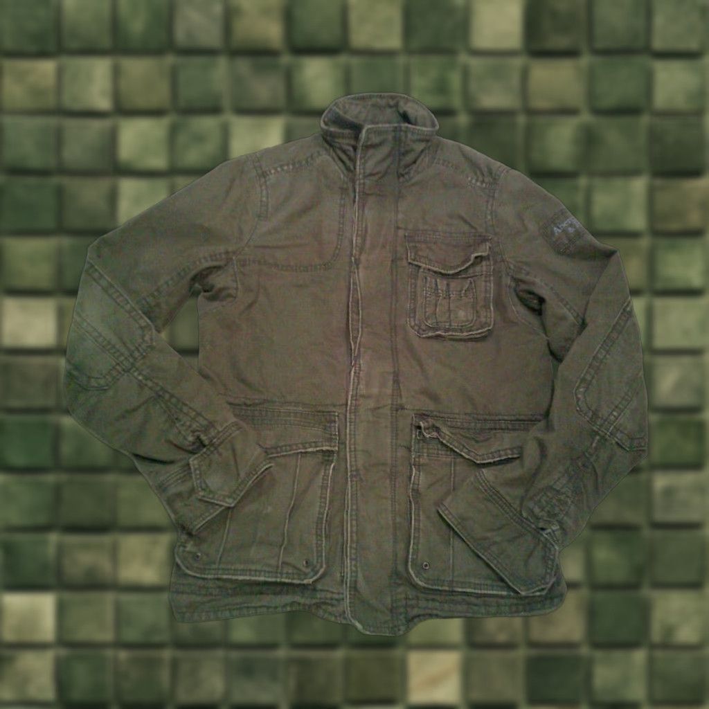 Abercrombie & Fitch Abercrombie & Fitch Redfield Utility Jacket Mens Small Green Military Blanket Size US S / EU 44-46 / 1 - 1 Thumbnail
