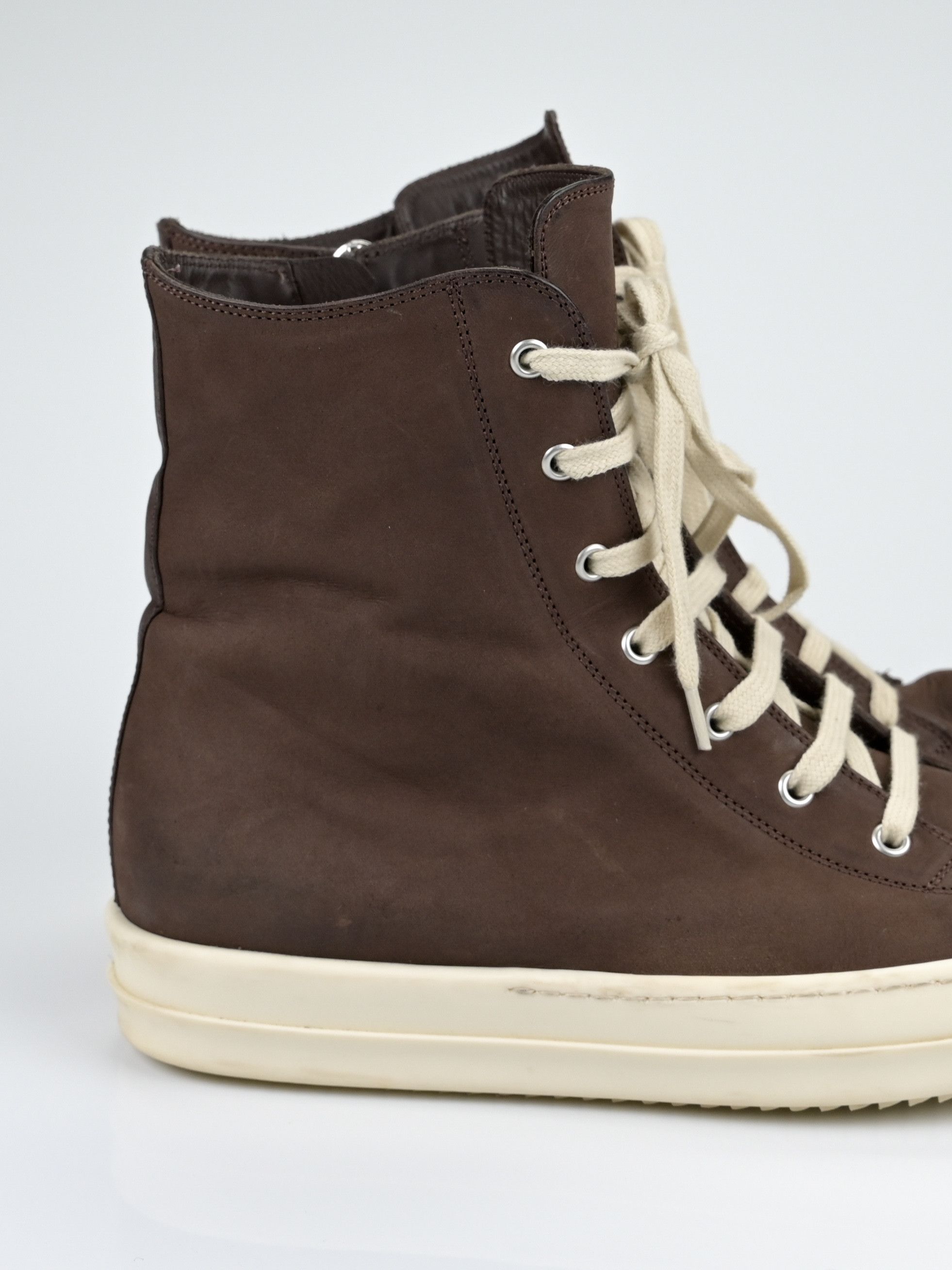 Rick Owens Mainline Leather High Top Ramones Size US 10 / EU 43 - 10 Thumbnail