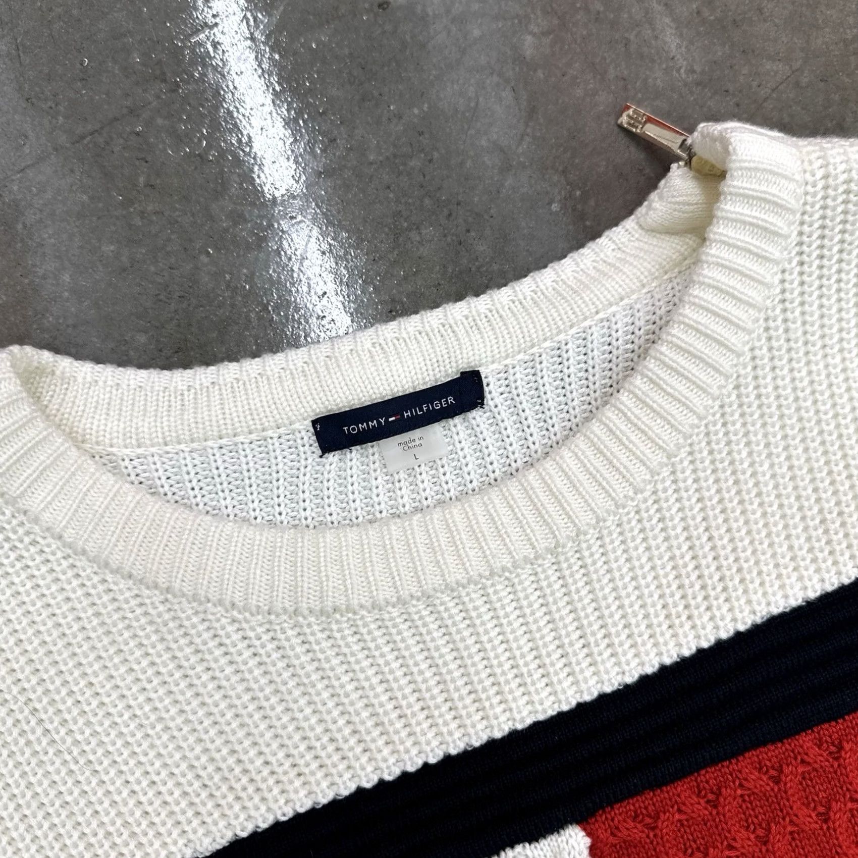 Tommy Hilfiger Tommy Hilfiger Women’s Colorblock Flag Sweater Dress Long Sleeve Large NWT Size L / US 10 / IT 46 - 3 Thumbnail