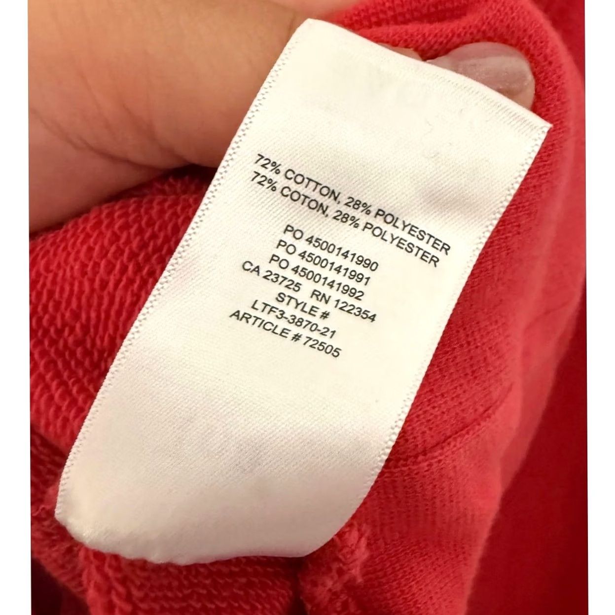 Aritzia Aritzia TNA AiryAF Red Cropped Fleece Crewneck Pullover XS Womens Sweater Size XS / US 0-2 / IT 36-38 - 5 Thumbnail
