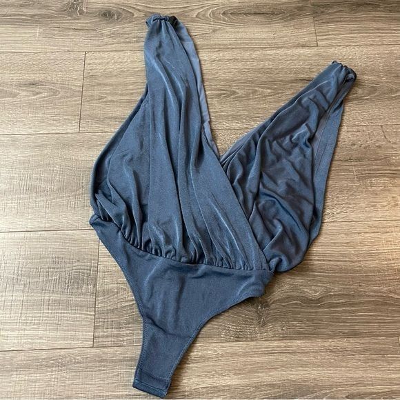 Free People NWT Free People Night Owl Sleeveless Thong Bodysuit In Blue Size M / US 6-8 / IT 42-44 - 3 Thumbnail