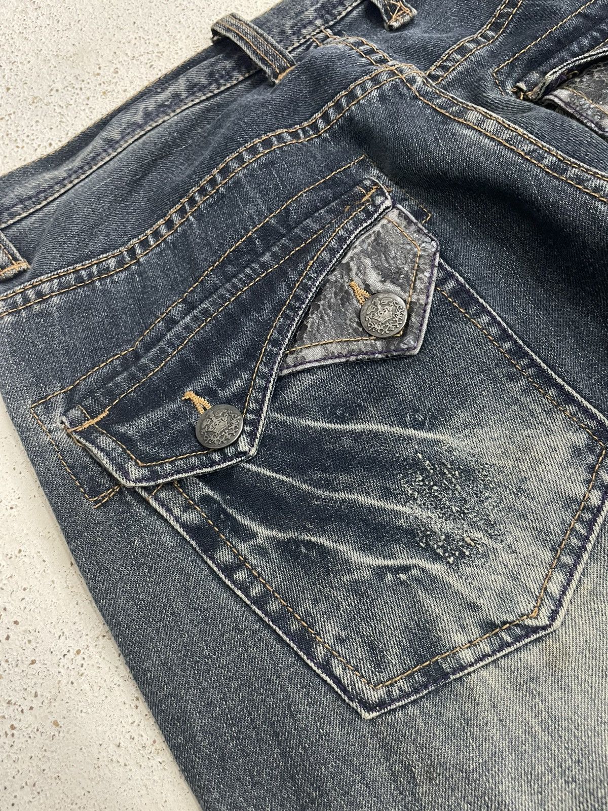 Le Grande Bleu (L.G.B.) Al Delio LGB Sick Mud Flare Archive Pant Whisker Distressed Size US 32 / EU 48 - 18 Thumbnail