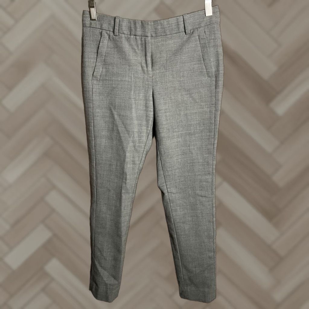 J.Crew J.CREW Maddie Slim Gray Wool Career Dress Pants Trousers Bi Stretch Regular Straight City Preppy Womens Dress Pants Regular Wool Gray 2 Size 26" / US 2 / IT 38 - 1 Thumbnail