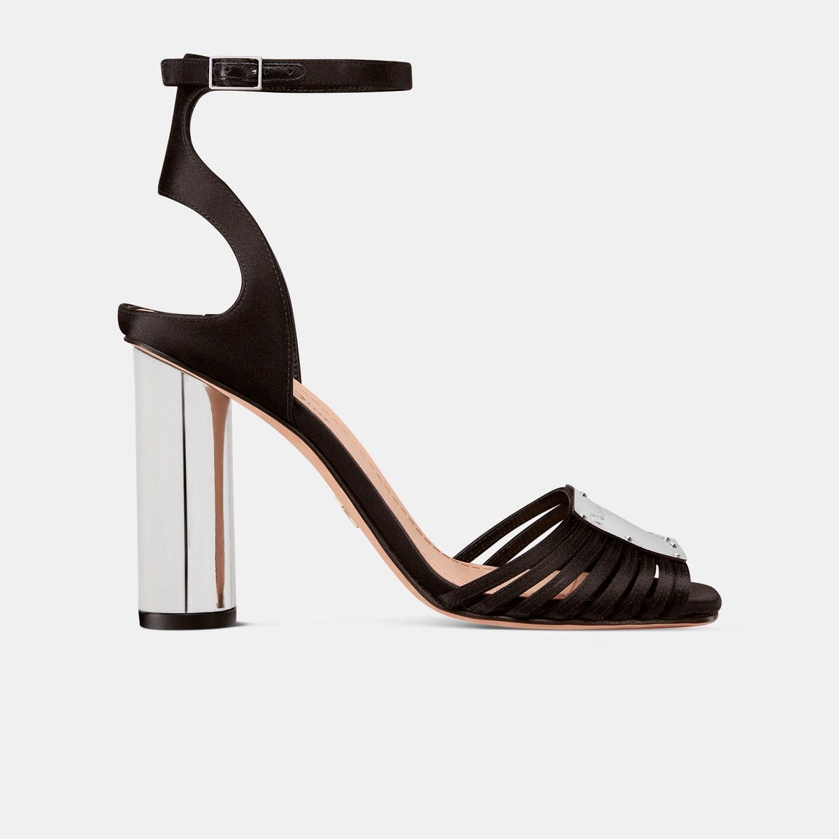 Dior o1bcso1str1224 Sandal in Black Satin Size US 10 / IT 40 - 1 Thumbnail