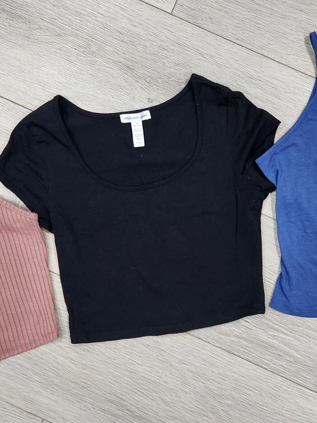 Designer Ambiance Crop Top Lot Of 3 Tanks And Shirt Small Medium Size ONE SIZE - 6 Thumbnail