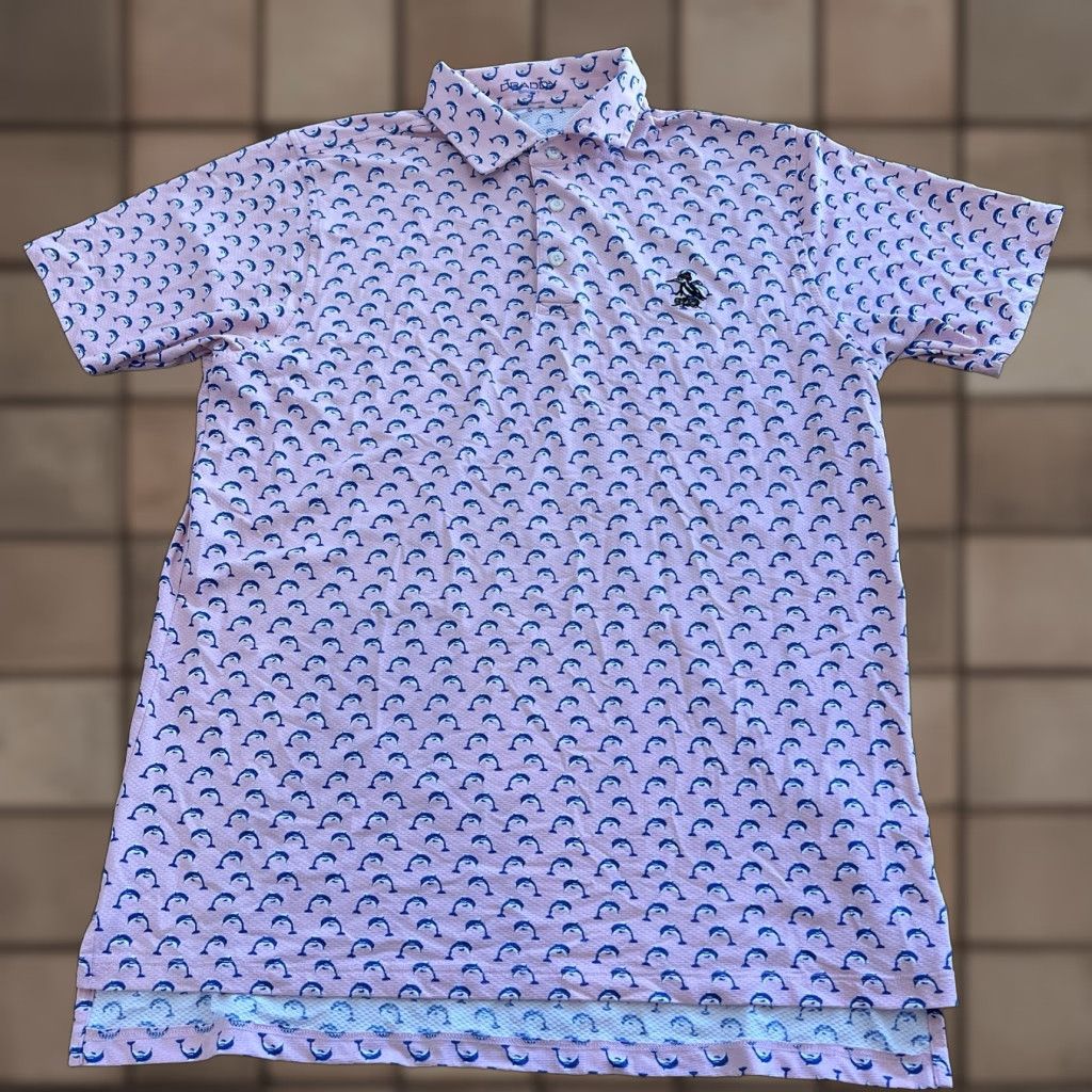 Vintage VINTAGE B. Draddy Flipper Polo Animal Print Pink Mens Small Short Sleeve Golf Tennis Size US S / EU 44-46 / 1 - 1 Thumbnail