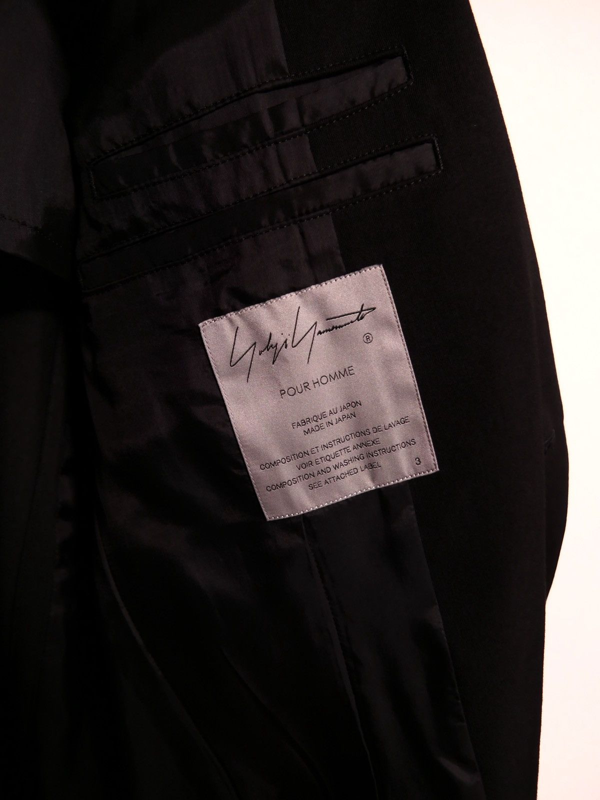 Yohji Yamamoto Yohji Yamamoto Pour Homme Double Lapel Jacket Size 44R - 4 Thumbnail