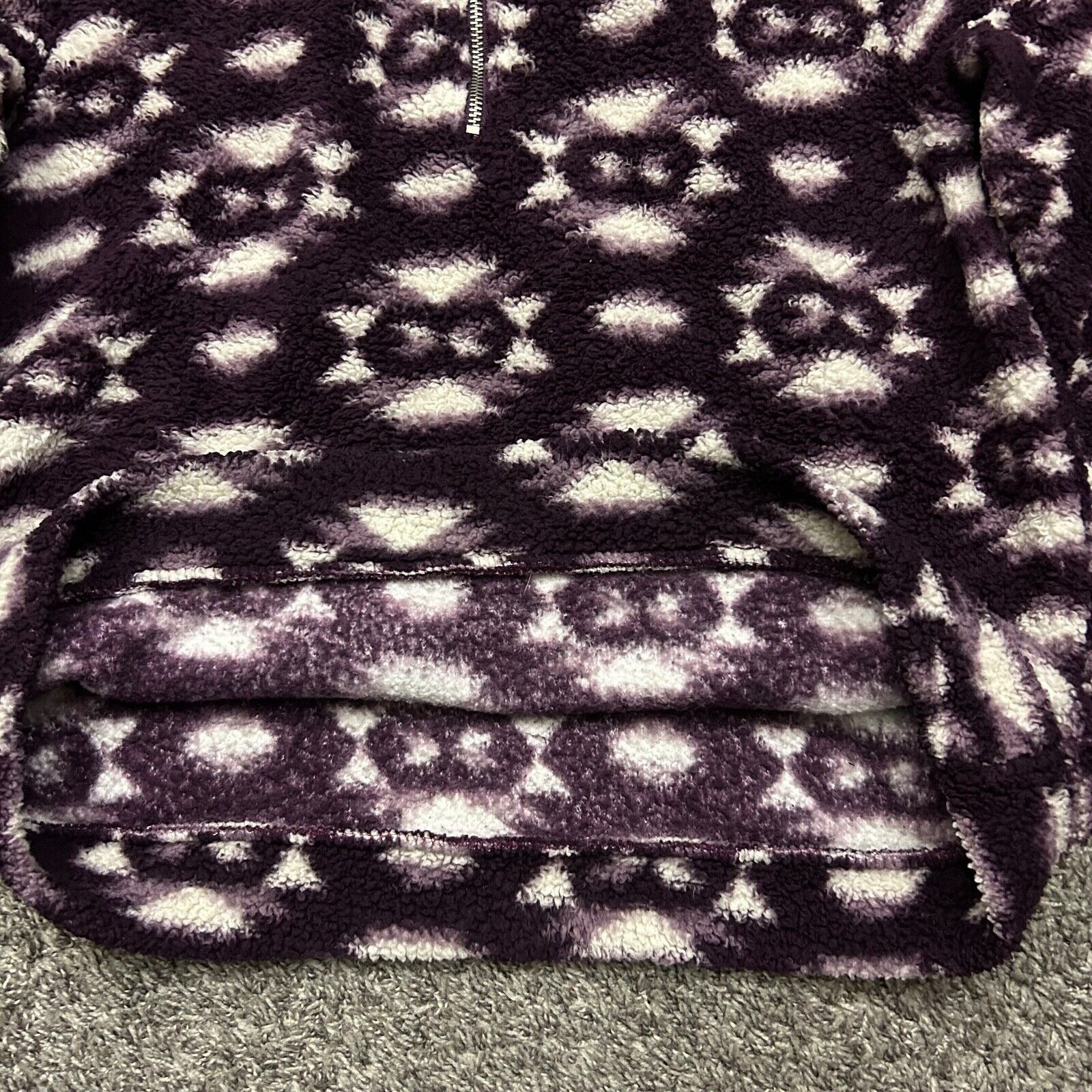 Vintage Fleece Jacket 1/4 Zip Pullover Soft Lightweight y2k Purple Size M / US 6-8 / IT 42-44 - 4 Thumbnail