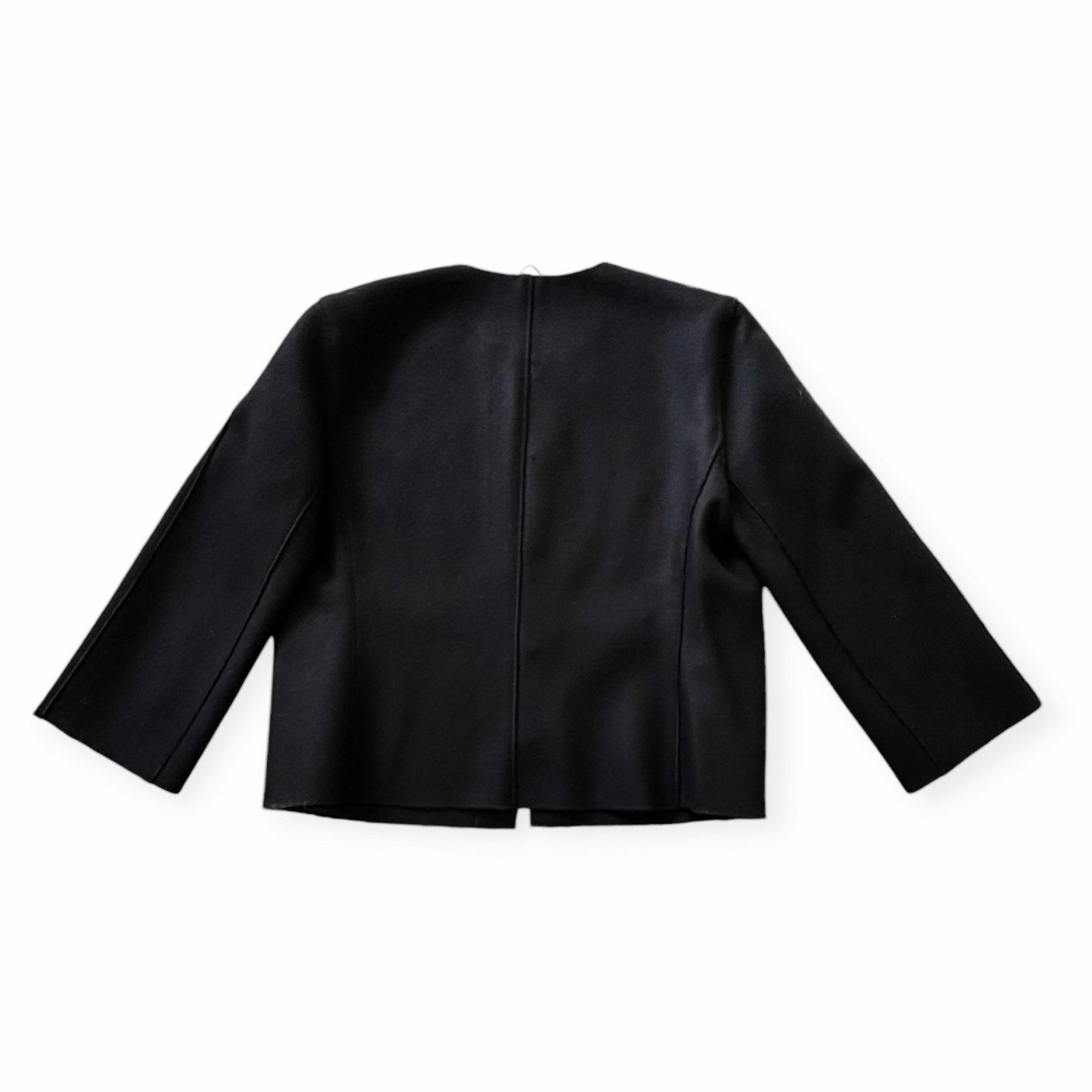 Prada Prada Archival F/W 2005 Runway Black Wool Collarless Jacket Size M / US 6-8 / IT 42-44 - 6 Thumbnail
