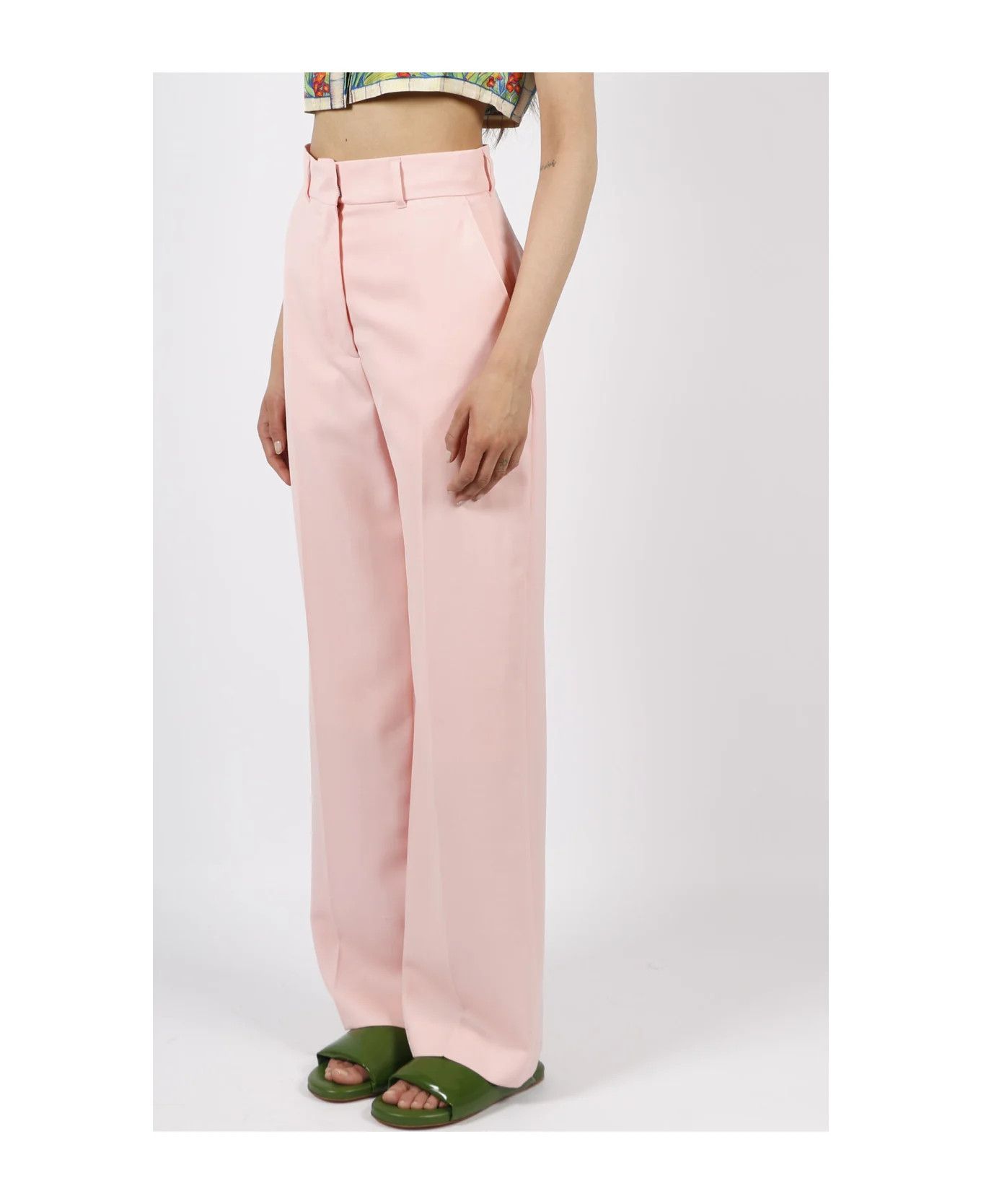 Casablanca o1mle0326 Flare Trousers Pants in Pink Size US 32 / EU 48 - 3 Thumbnail