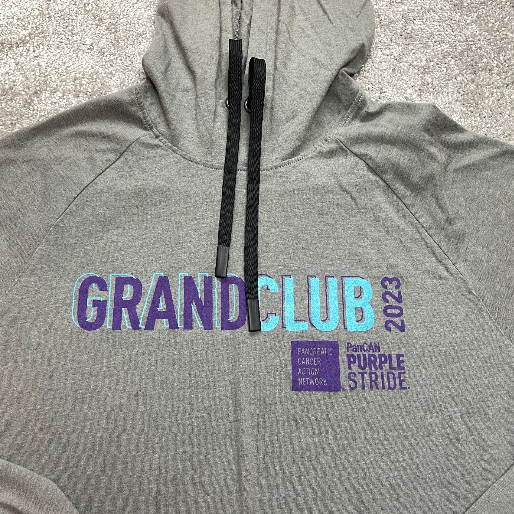 New Era New Era Hooded Shirt Mens XL Gray Grand Club Hoodie T Shirt Sweatshirt Love Classic Full Logo Cotton Blend Fall Winter Spring Regular Mens Size US XL / EU 56 / 4 - 2 Thumbnail