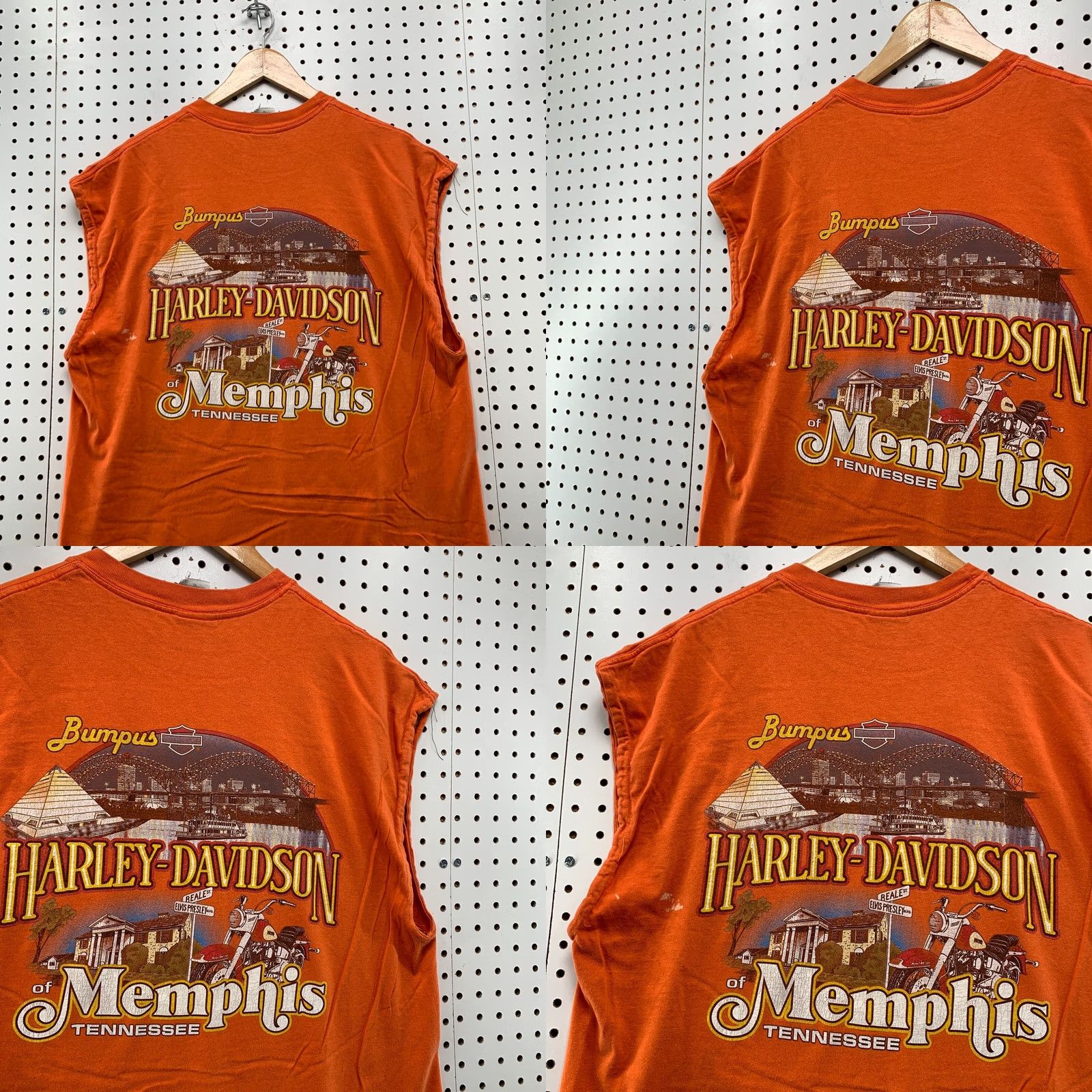 Harley Davidson VINTAGE Harley-Davidson Orange Pocket Shirt Mens XL Sleeveless Memphis 22x29 Orange Pocket Harley-Davidson Mens XL Orange Sleeveless Memphis 22x29 Size US XL / EU 56 / 4 - 11 Thumbnail