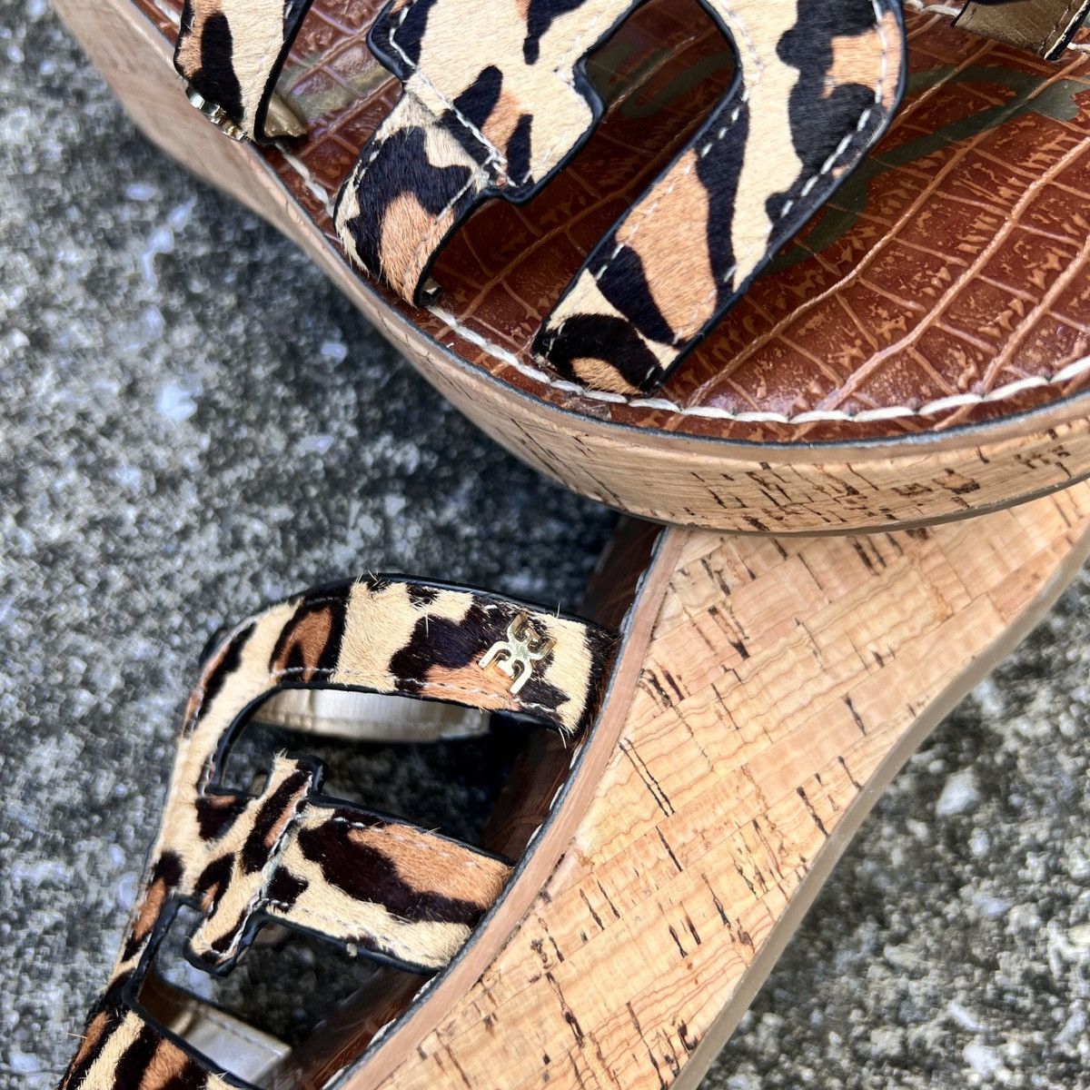 Sam Edelman Sam Edelman Regis leopard print calf hair wedges Size US 9 / IT 39 - 4 Thumbnail