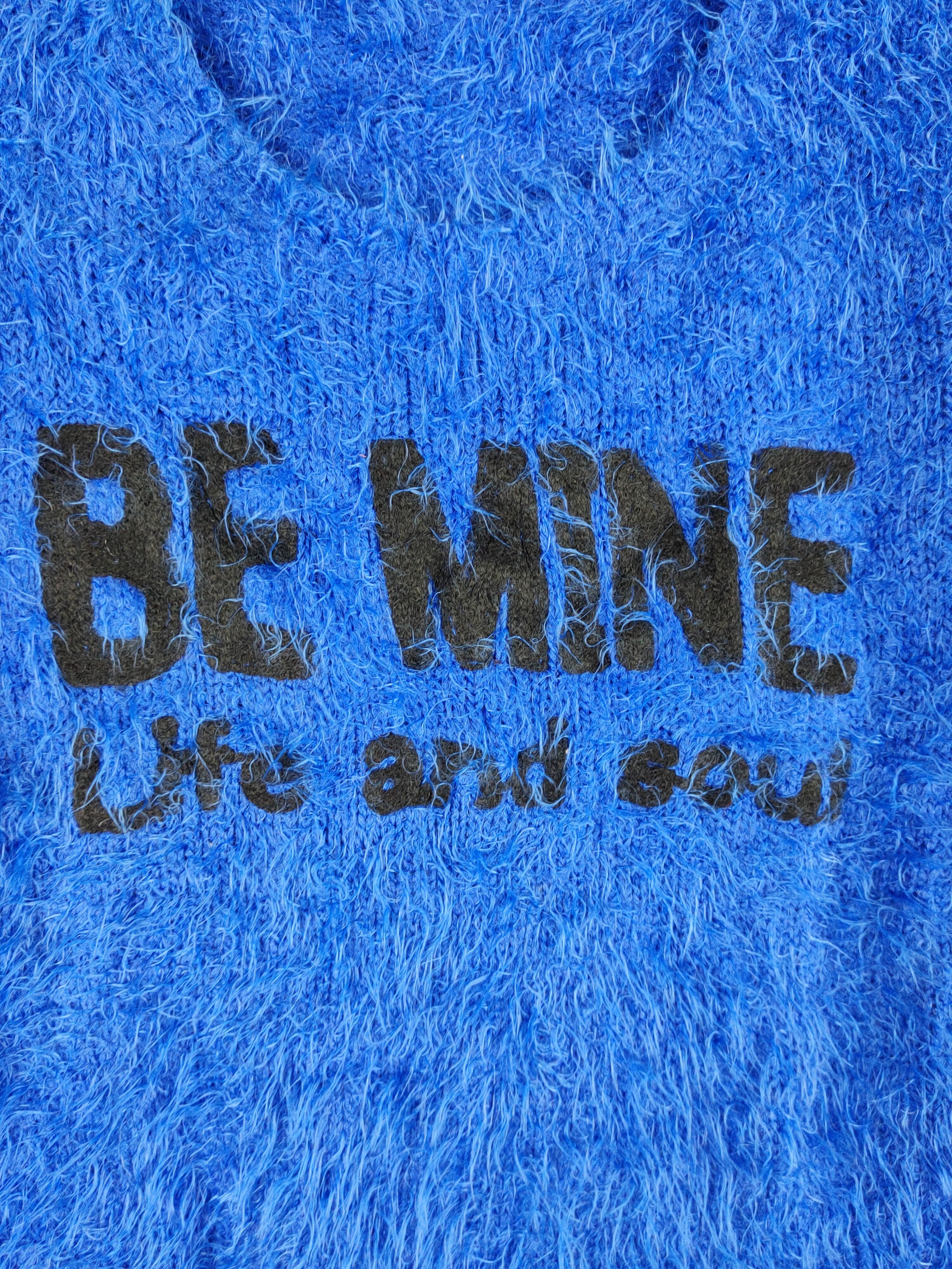 Japanese Brand Avail Jean Blue Shag Shaggy Fur Mohair Knitwear #S1951 Size M / US 6-8 / IT 42-44 - 3 Thumbnail